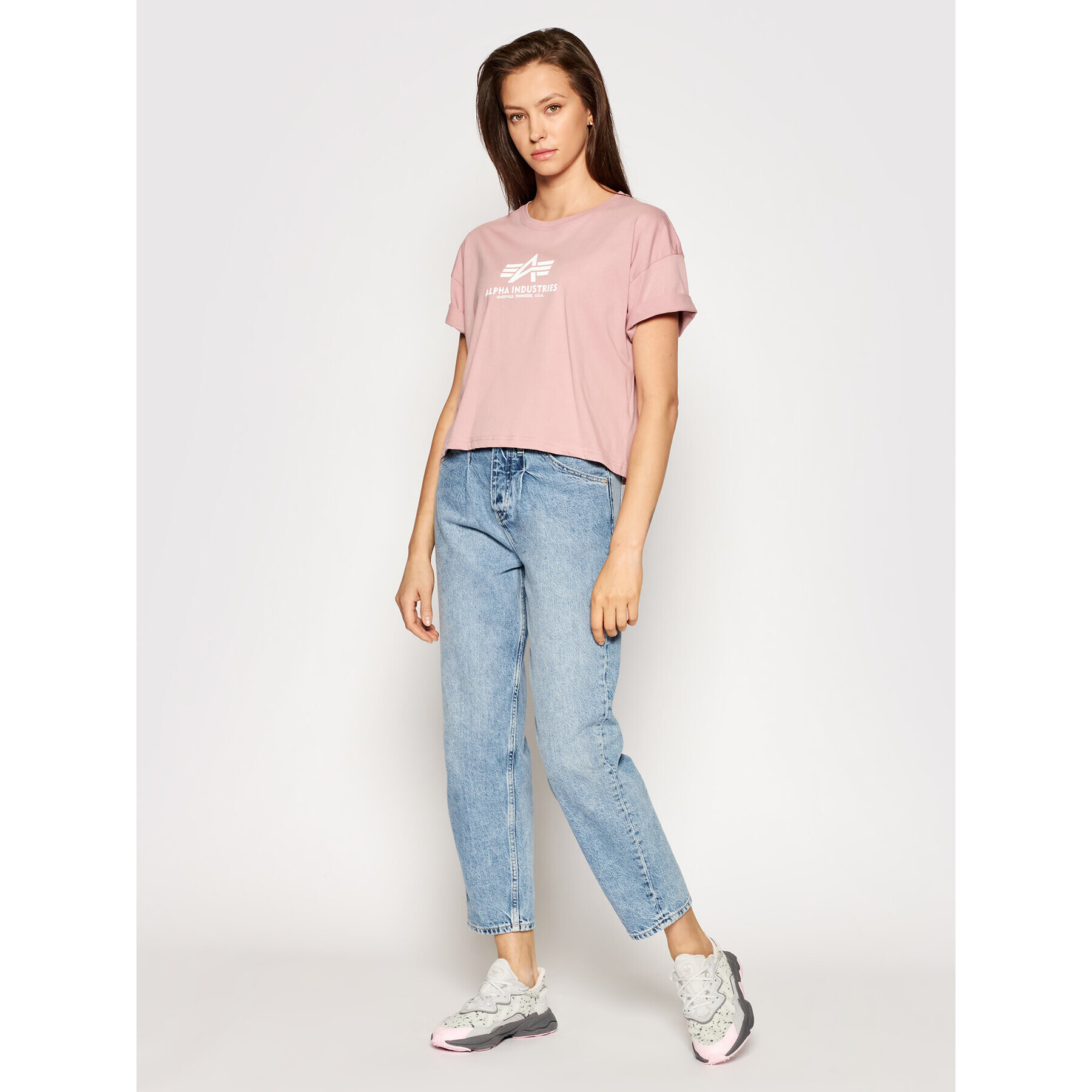 Alpha Industries Tricou Basic T Cos 116050 Roz Oversize - Pled.ro