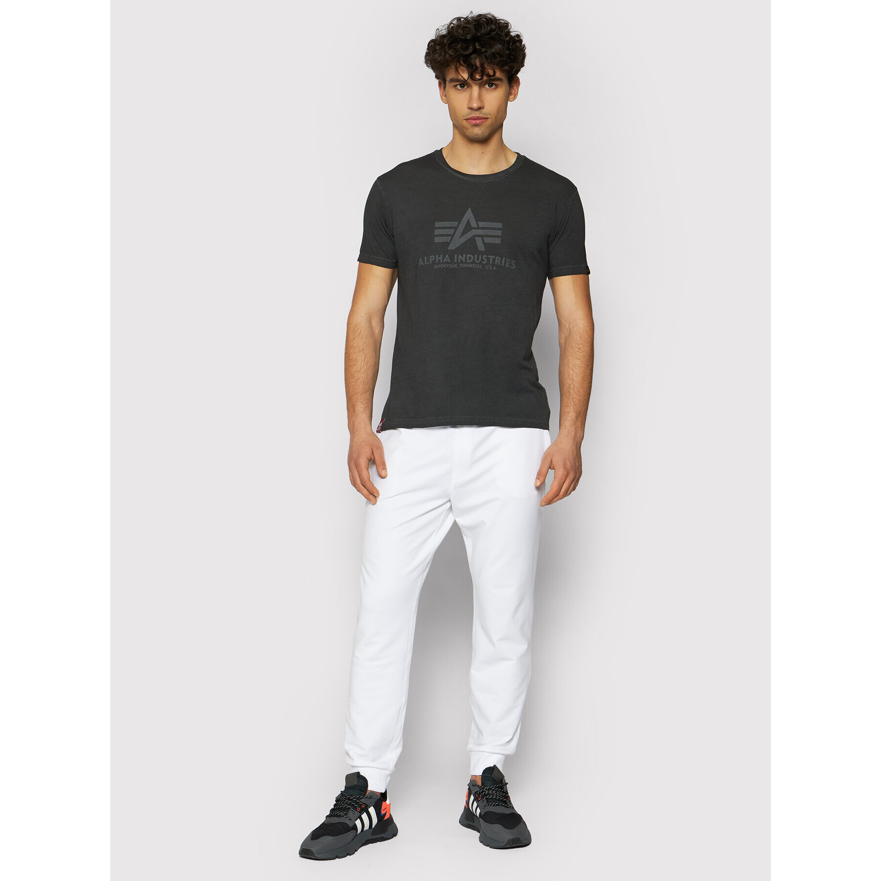 Alpha Industries Tricou Basic T Oildye 116515 Negru Regular Fit - Pled.ro