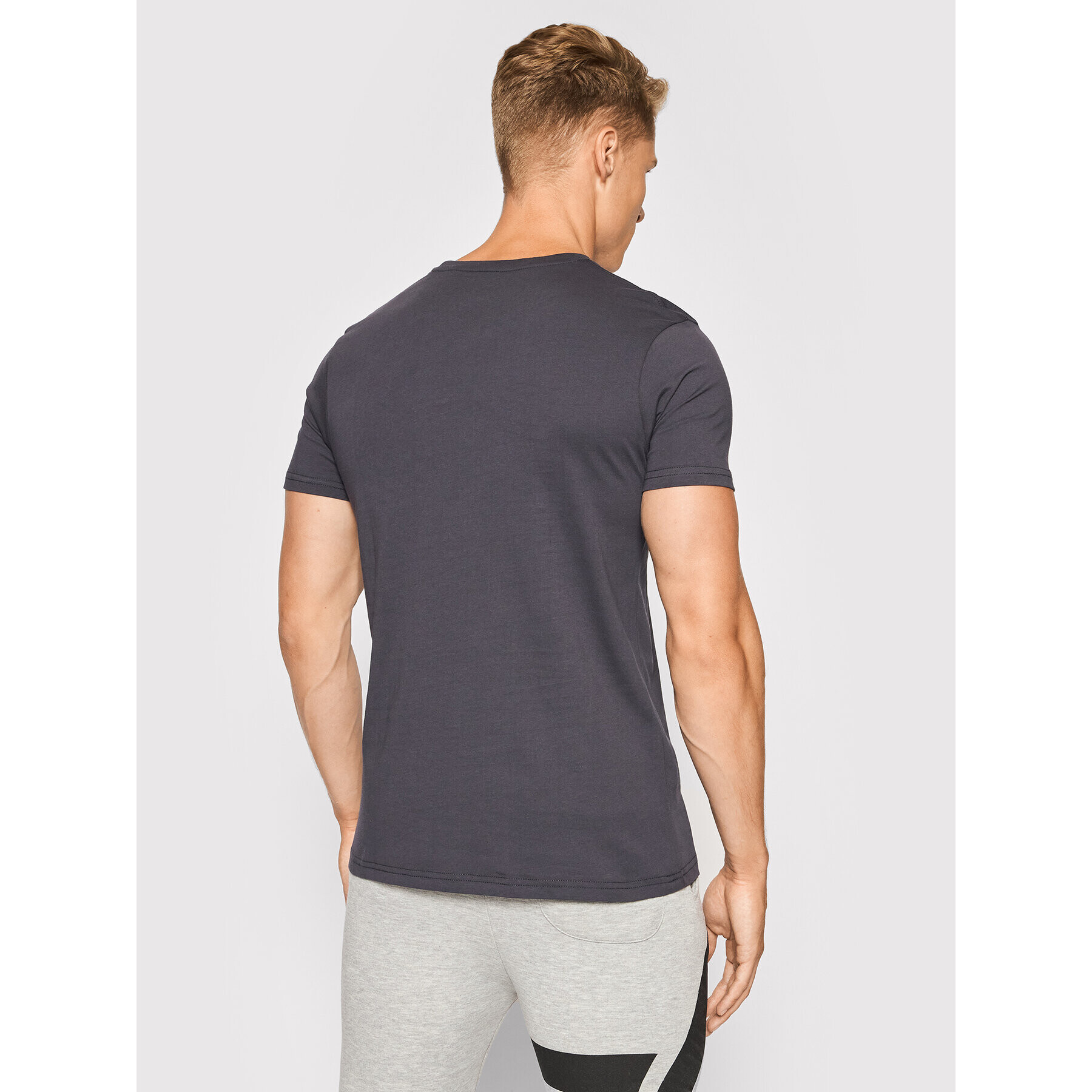 Alpha Industries Tricou Basic T Small Logo 188505 Gri Regular Fit - Pled.ro