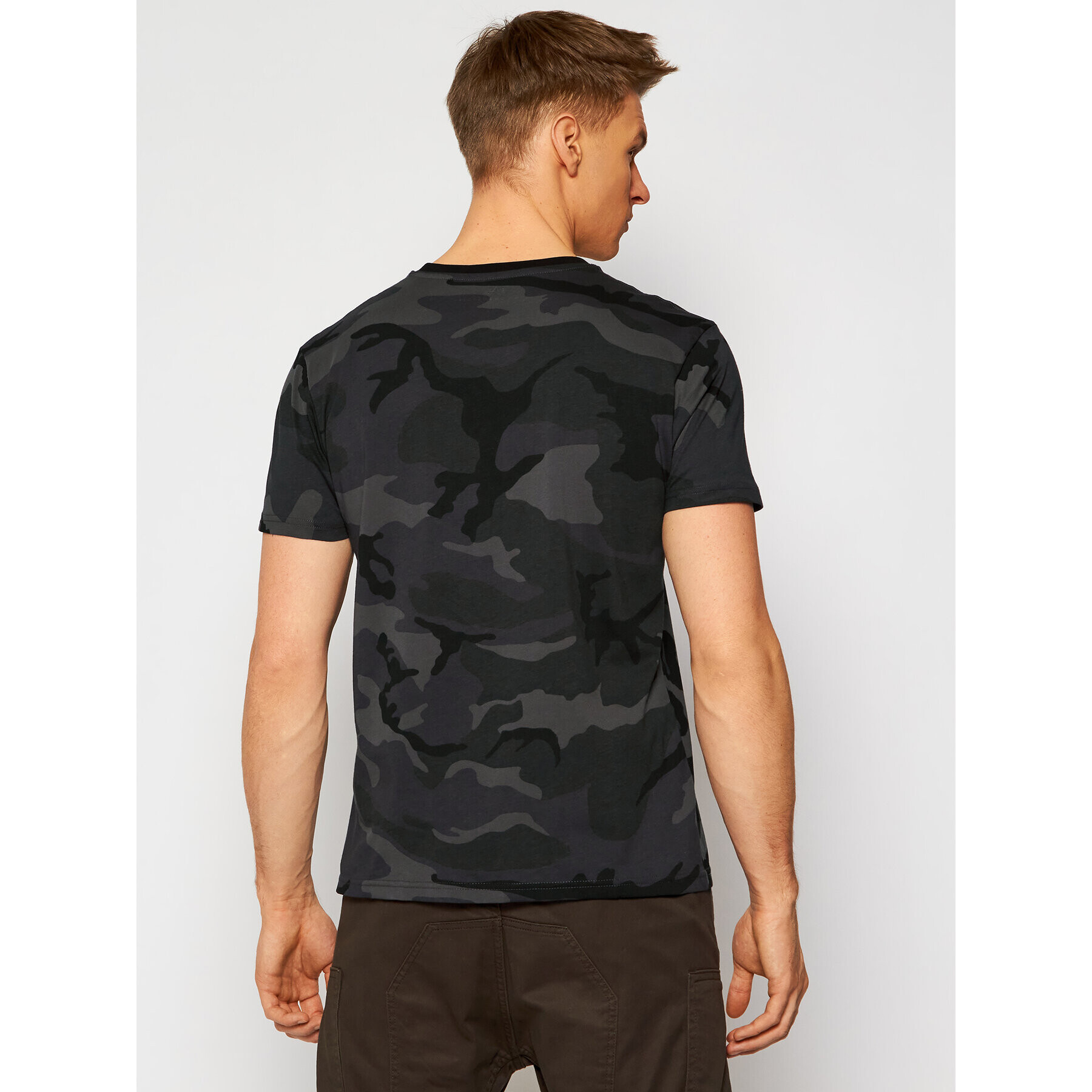 Alpha Industries Tricou Basic T Small Logo Camo 188505C Gri Regular Fit - Pled.ro