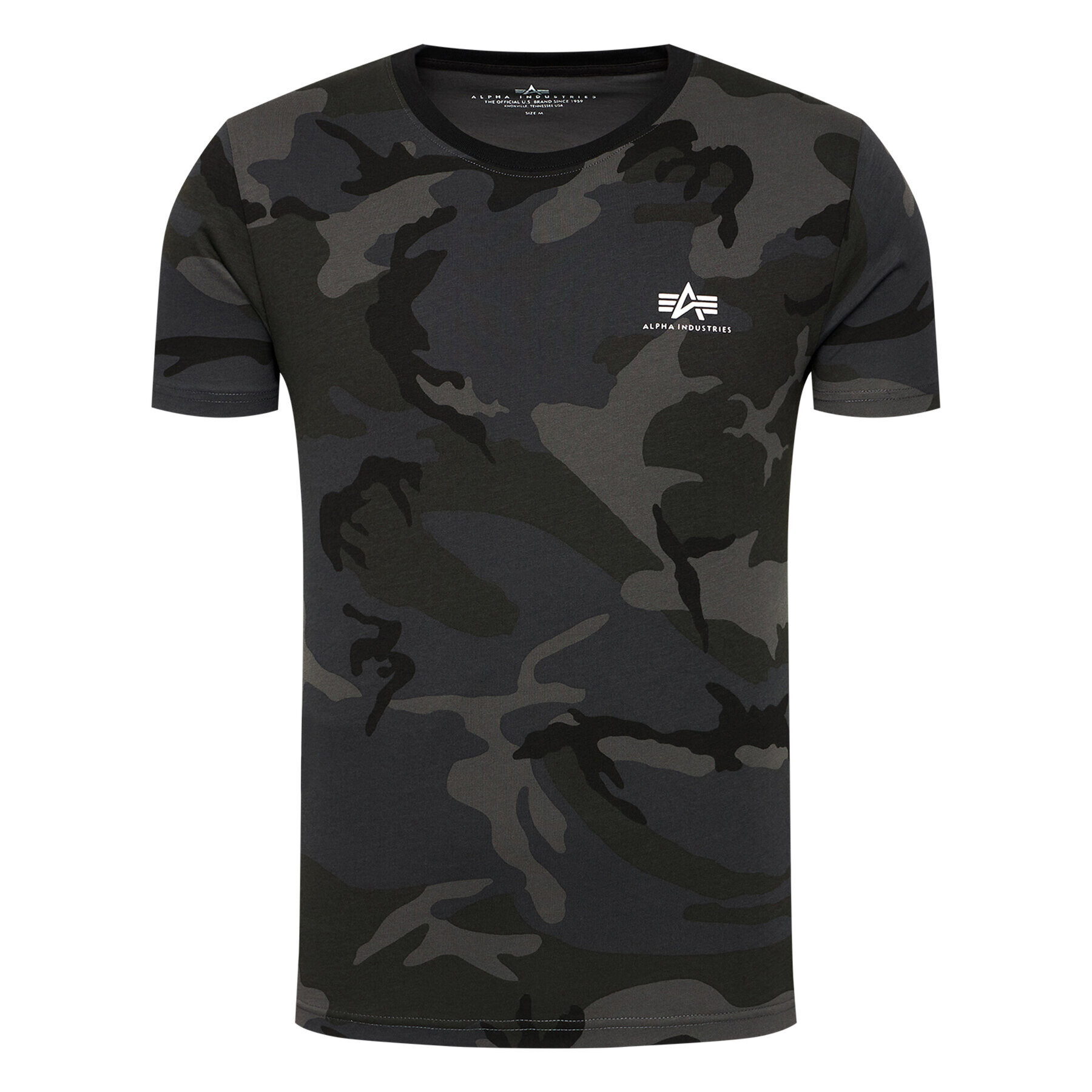 Alpha Industries Tricou Basic T Small Logo Camo 188505C Gri Regular Fit - Pled.ro