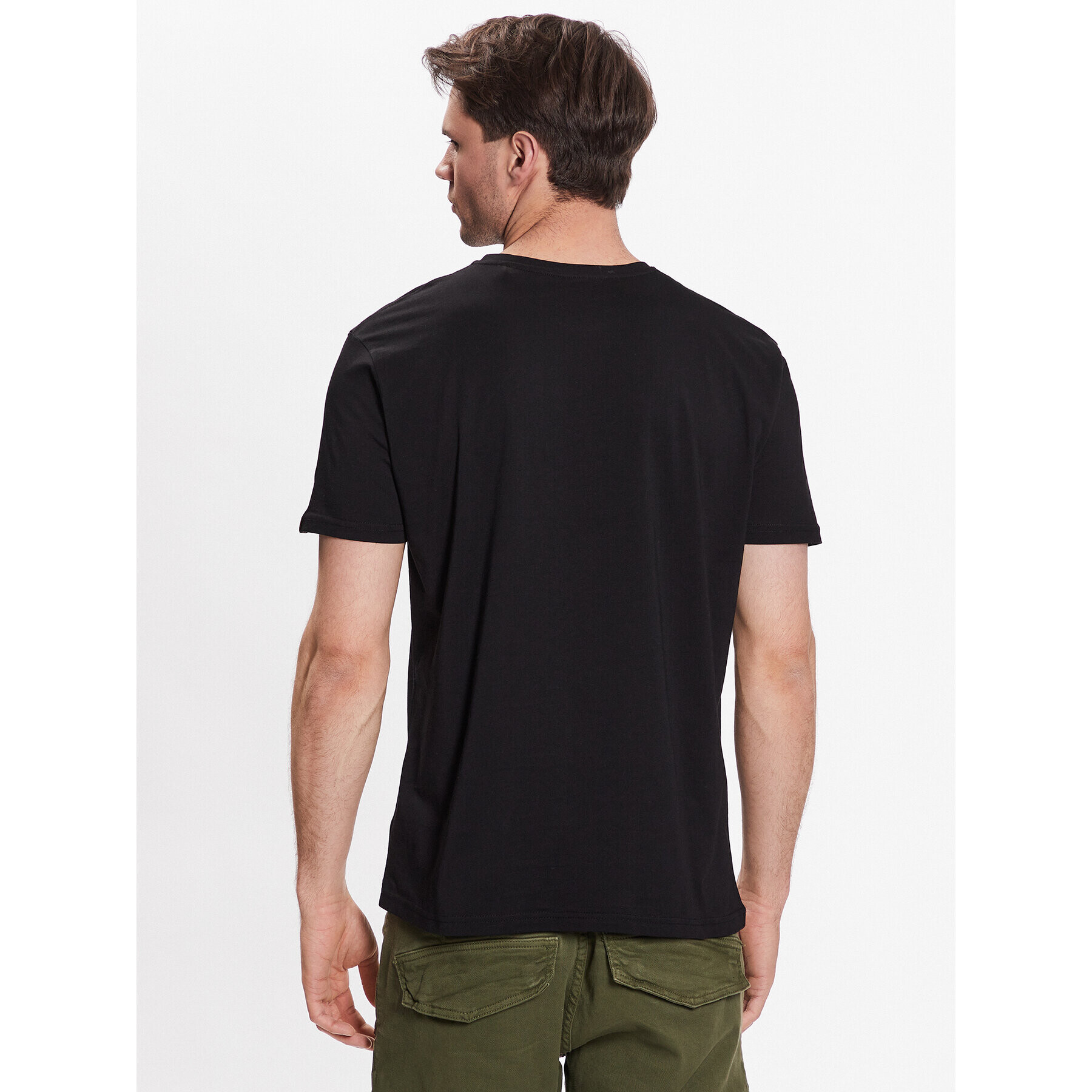 Alpha Industries Tricou Block Logo T 126547 Negru Regular Fit - Pled.ro