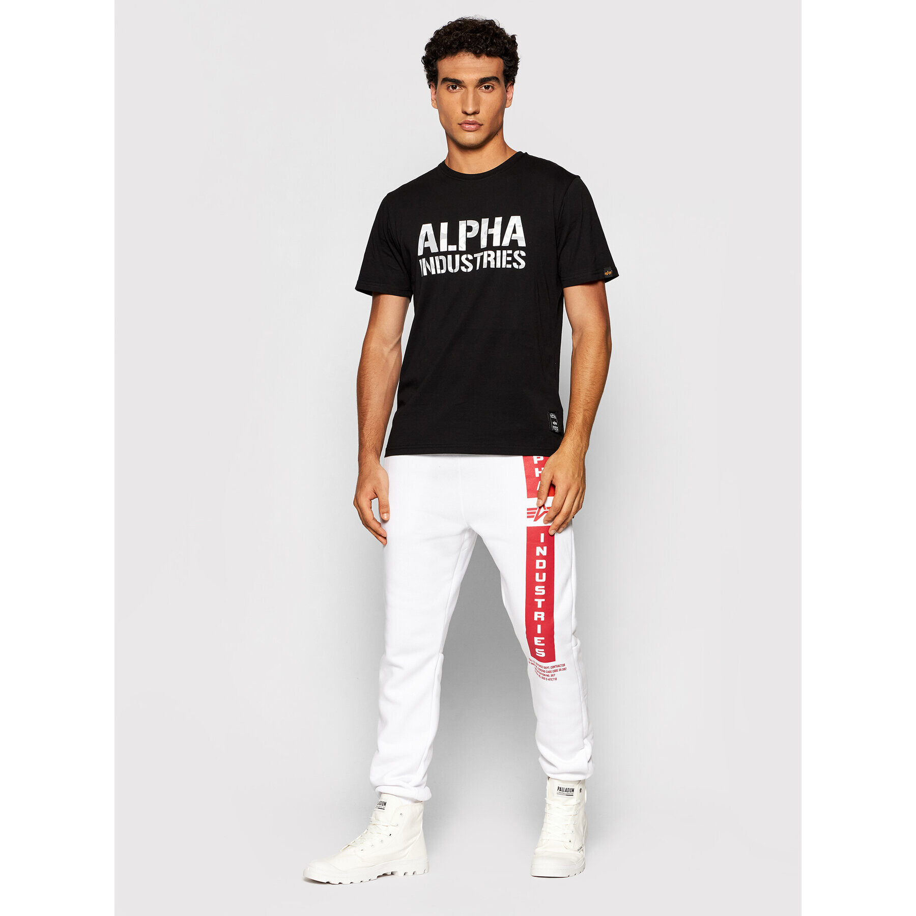 Alpha Industries Tricou Camo Print 156513 Negru Regular Fit - Pled.ro