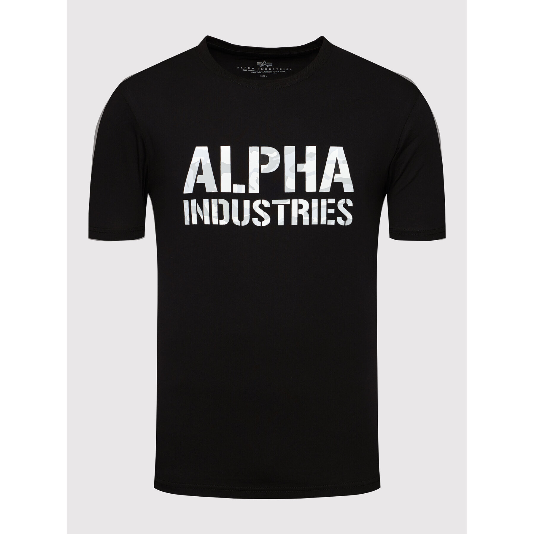 Alpha Industries Tricou Camo Print 156513 Negru Regular Fit - Pled.ro