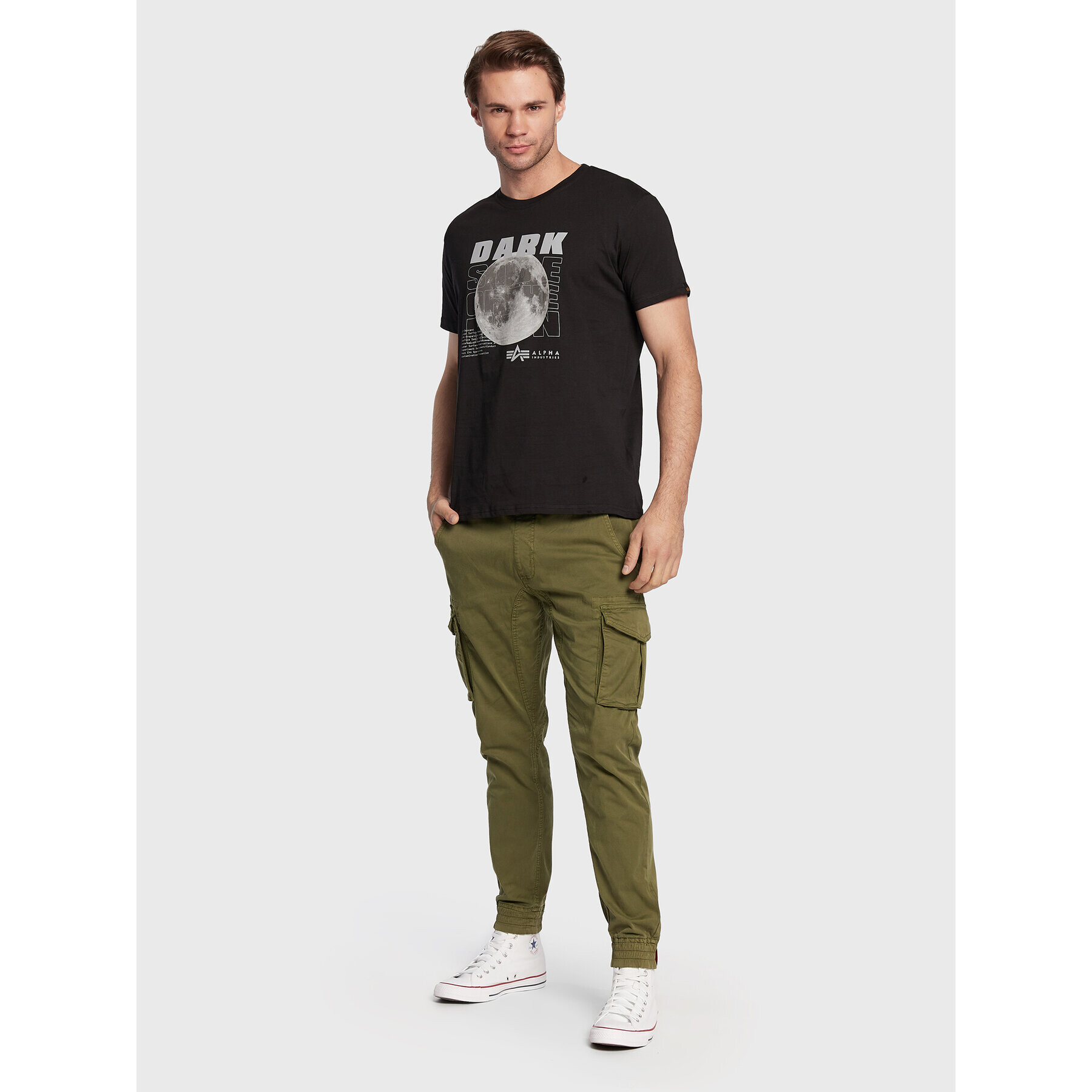 Alpha Industries Tricou Dark Side 108510 Negru Regular Fit - Pled.ro