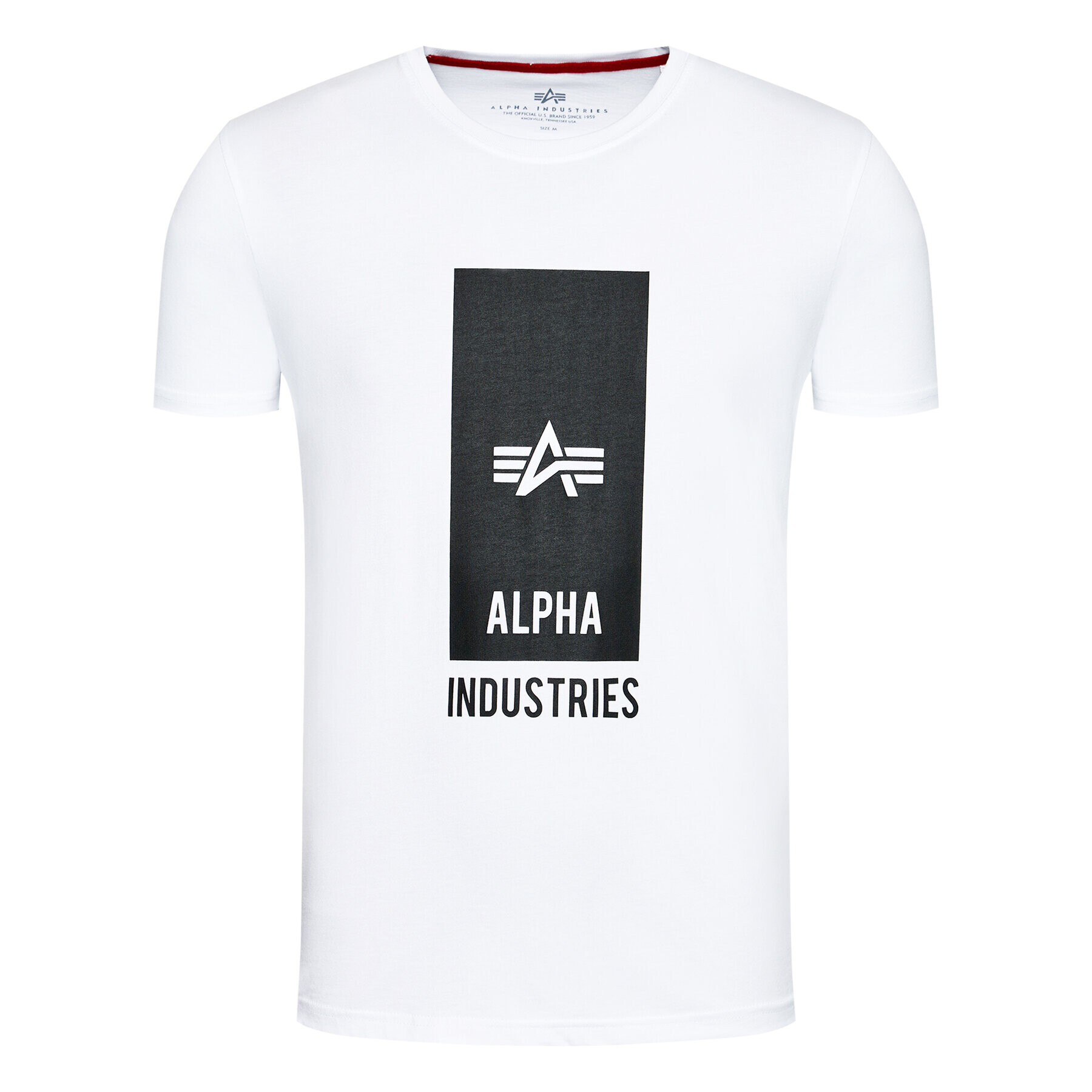 Alpha Industries Tricou Logo 126547 Alb Regular Fit - Pled.ro