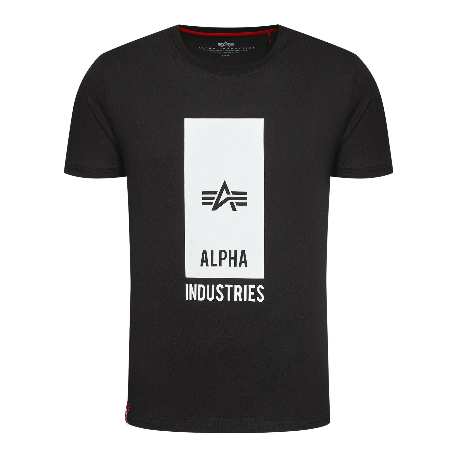 Alpha Industries Tricou Logo 126547 Negru Regular Fit - Pled.ro