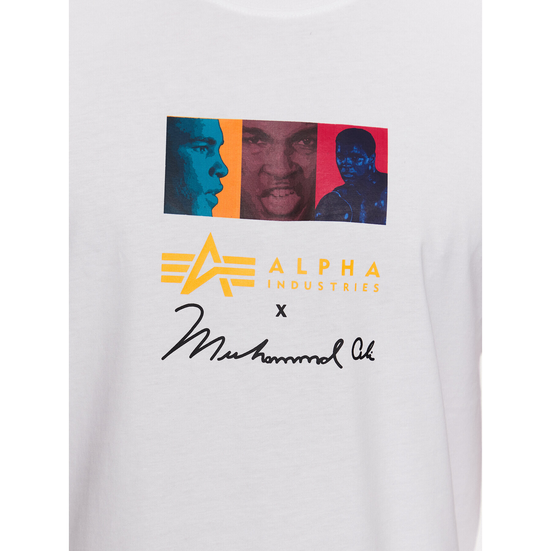 Alpha Industries Tricou Muhammad Ali Pop Art 136518 Alb Regular Fit - Pled.ro