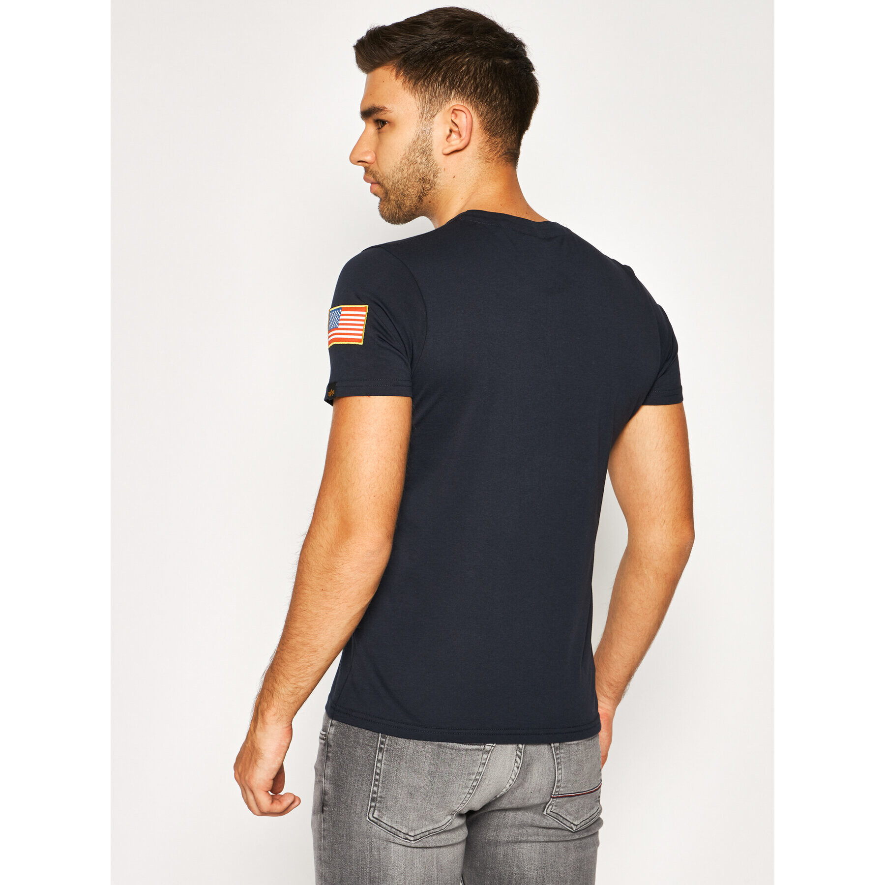 Alpha Industries Tricou NASA 176506 Bleumarin Regular Fit - Pled.ro