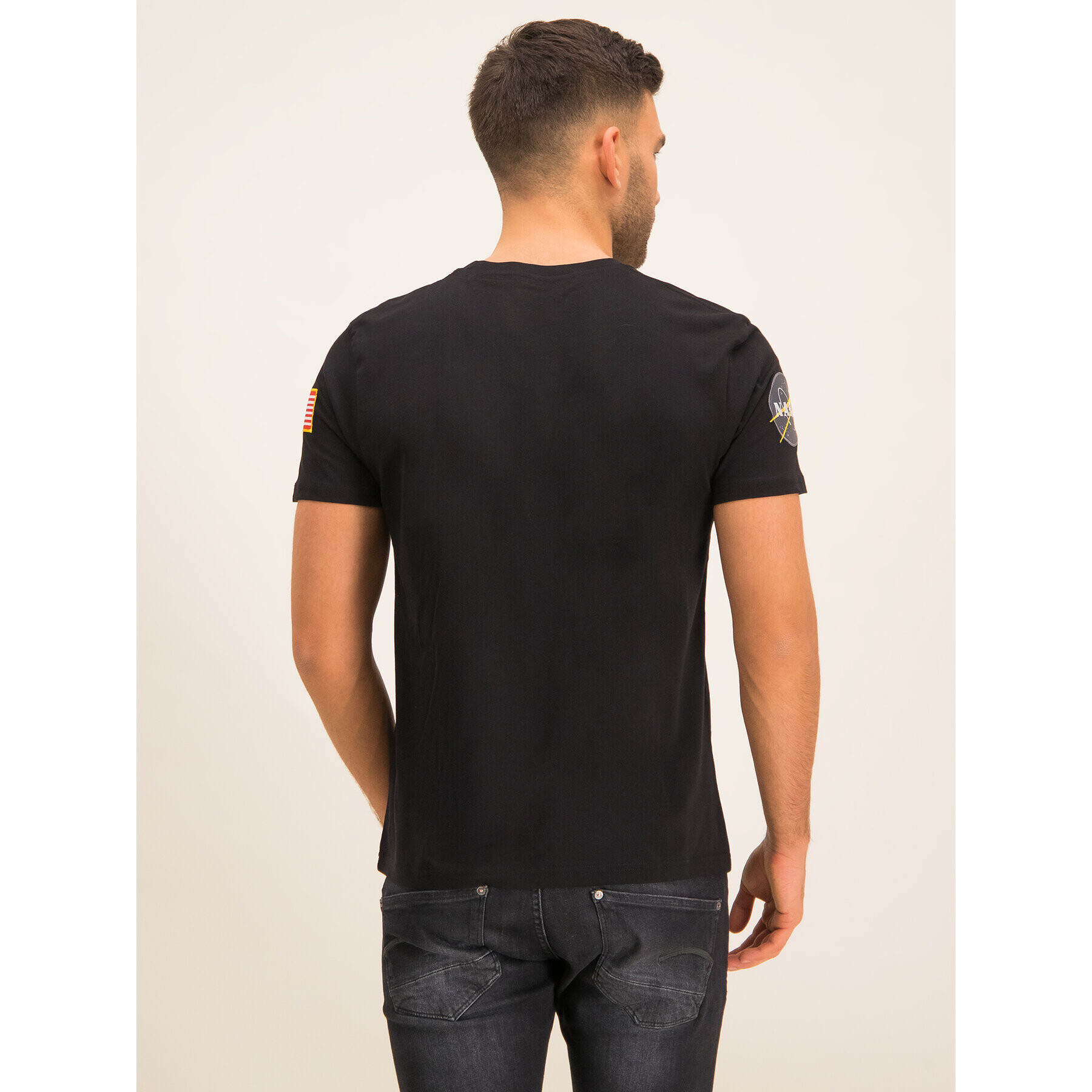 Alpha Industries Tricou Nasa 176506 Negru Regular Fit - Pled.ro