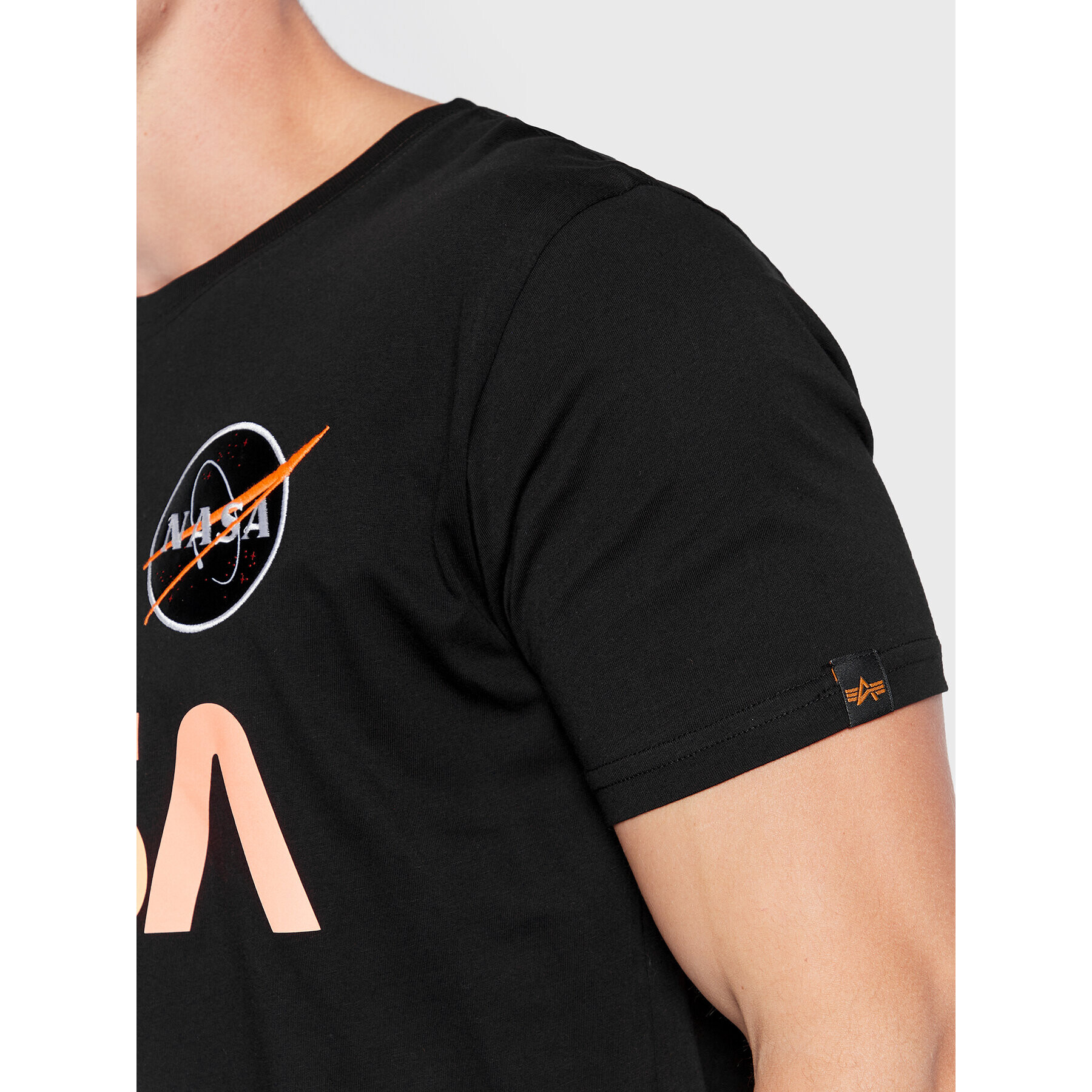 Alpha Industries Tricou Nasa Reflective 178501 Negru Regular Fit - Pled.ro