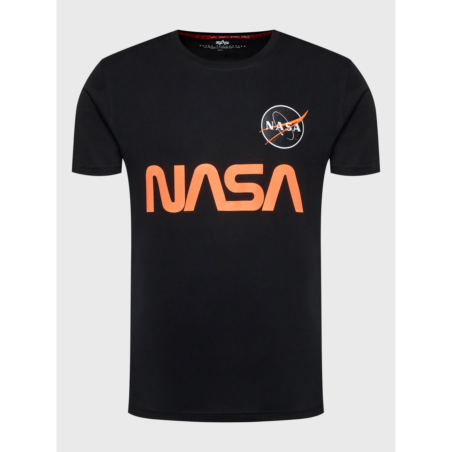 Alpha Industries Tricou Nasa Reflective 178501 Negru Regular Fit - Pled.ro