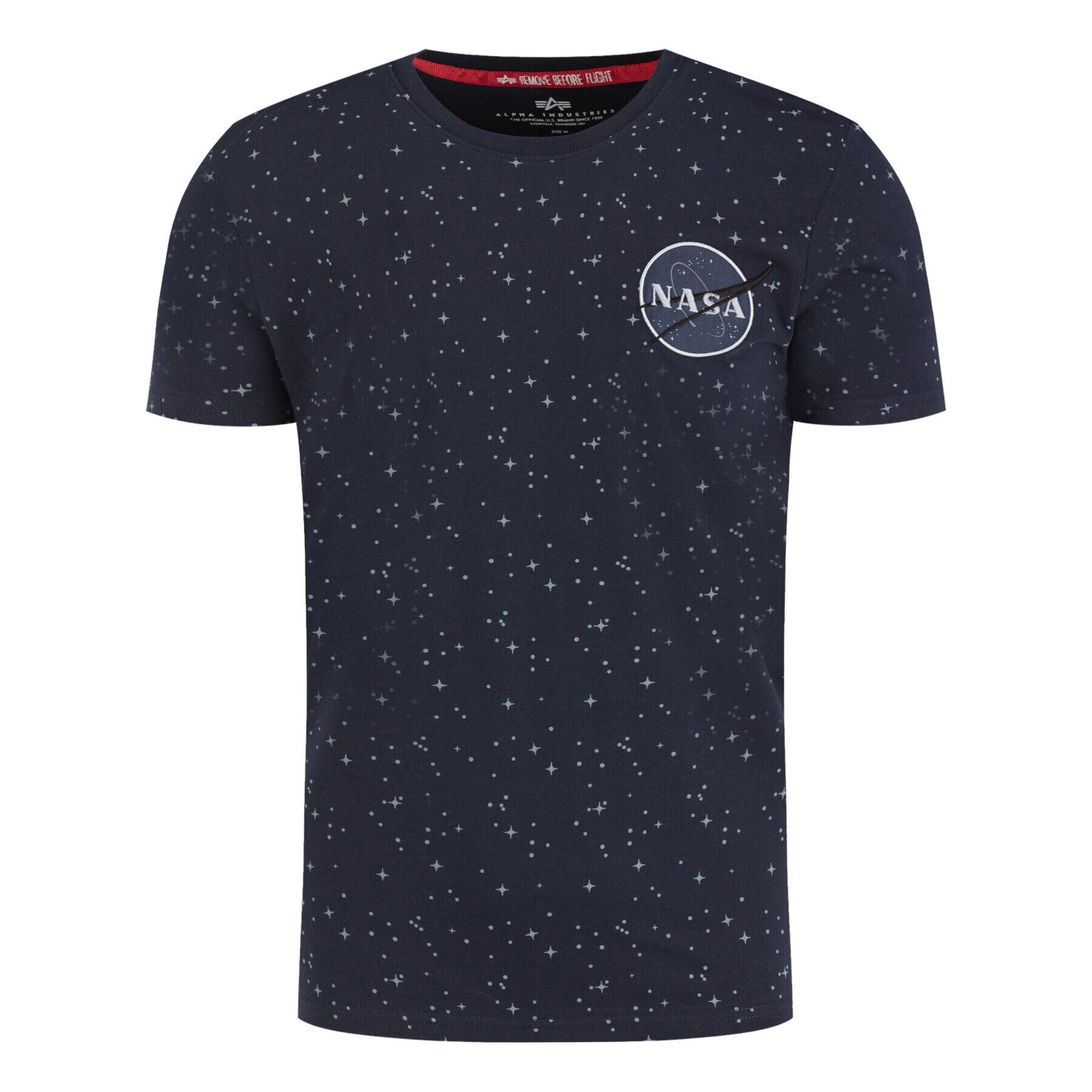 Alpha Industries Tricou Nasa Tape T 196506 Bleumarin Regular Fit - Pled.ro