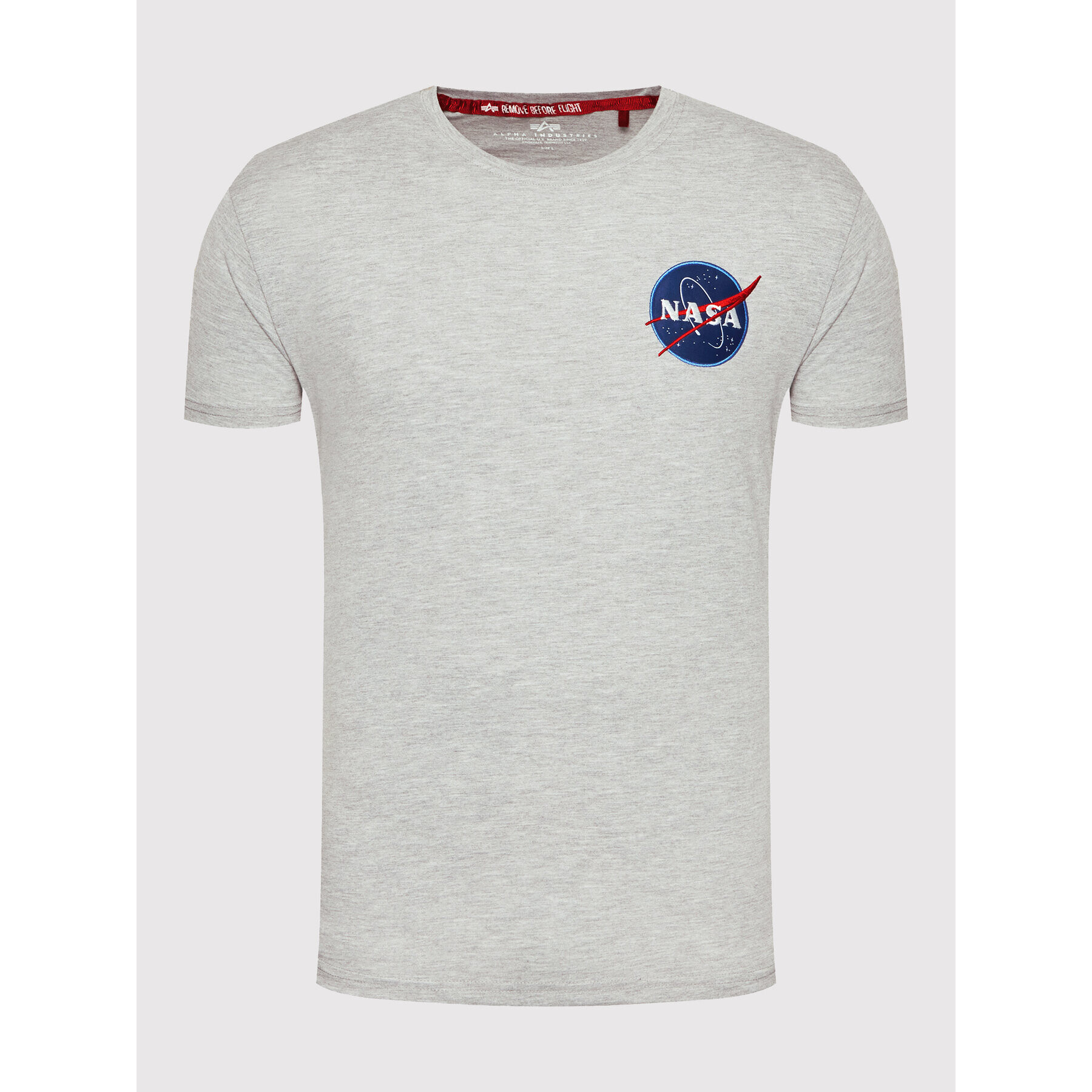 Alpha Industries Tricou Space Shuttle 176507 Gri Regular Fit - Pled.ro