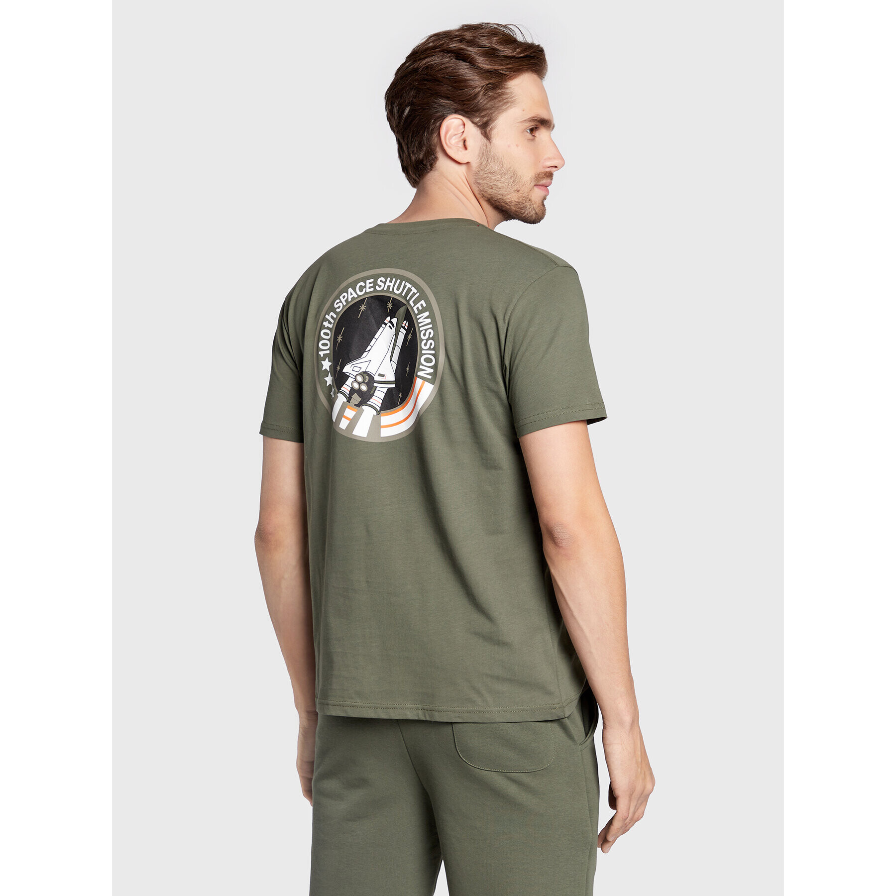 Alpha Industries Tricou Space Shuttle 176507 Verde Regular Fit - Pled.ro