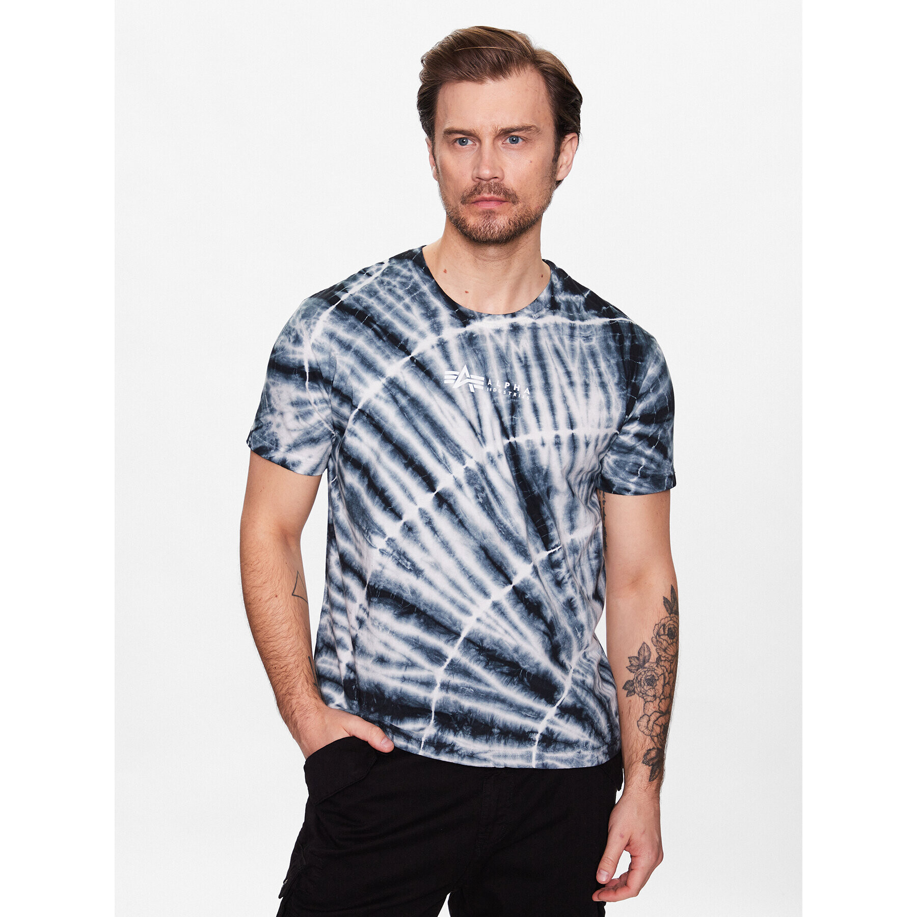 Alpha Industries Tricou Tie Dye T 106508 Colorat Regular Fit - Pled.ro