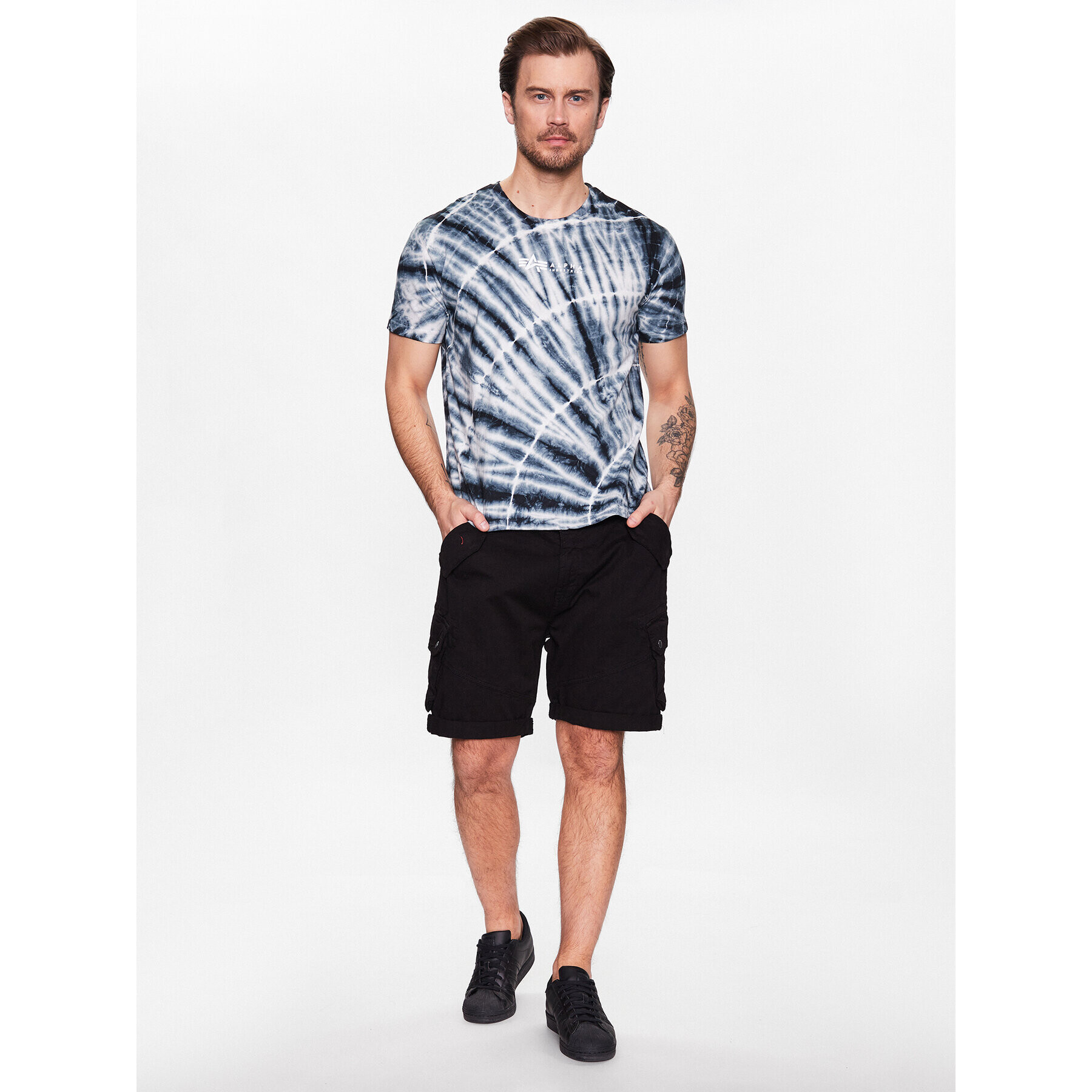 Alpha Industries Tricou Tie Dye T 106508 Colorat Regular Fit - Pled.ro