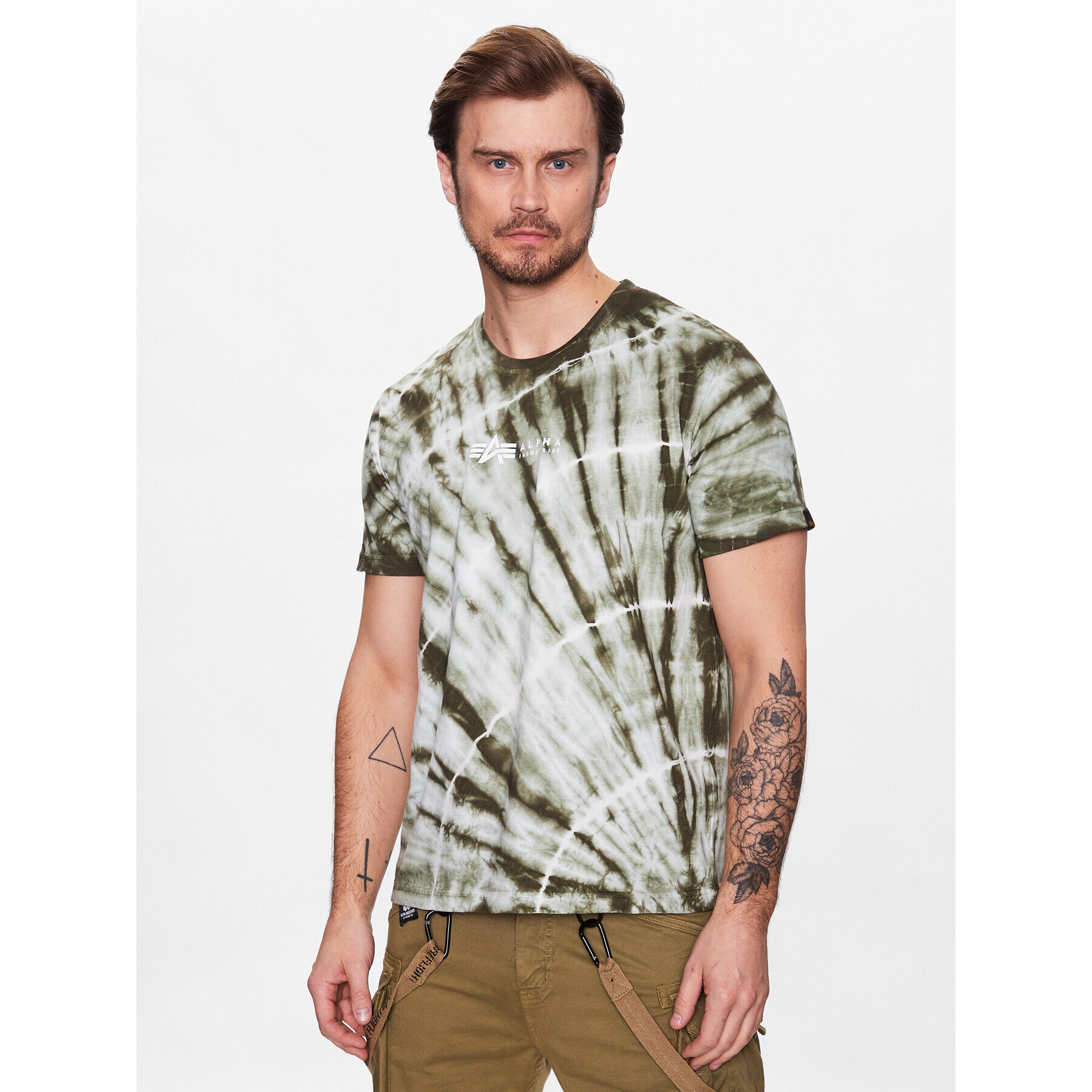 Alpha Industries Tricou Tie Dye 106508 Colorat Regular Fit - Pled.ro