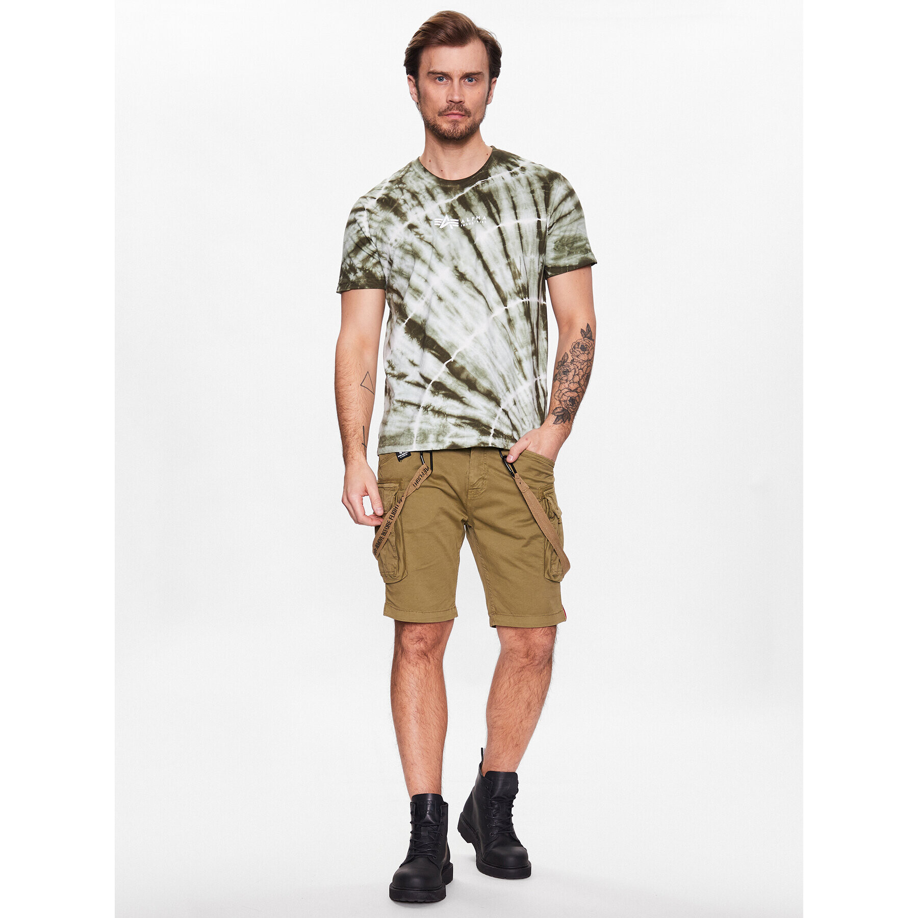 Alpha Industries Tricou Tie Dye 106508 Colorat Regular Fit - Pled.ro