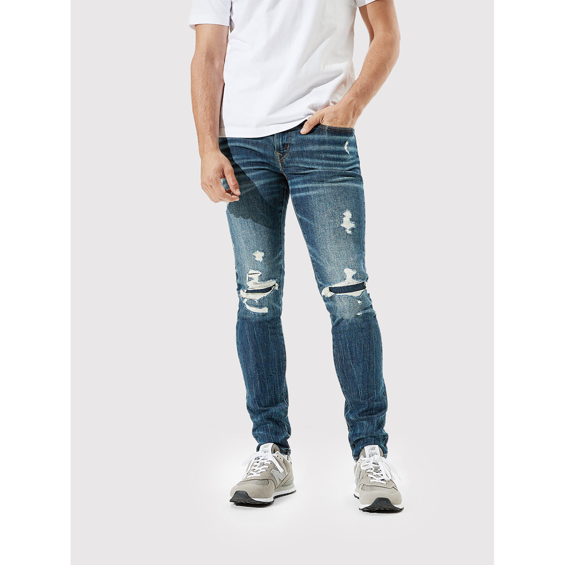 American Eagle Blugi 011-0119-5634 Bleumarin Skinny Fit - Pled.ro