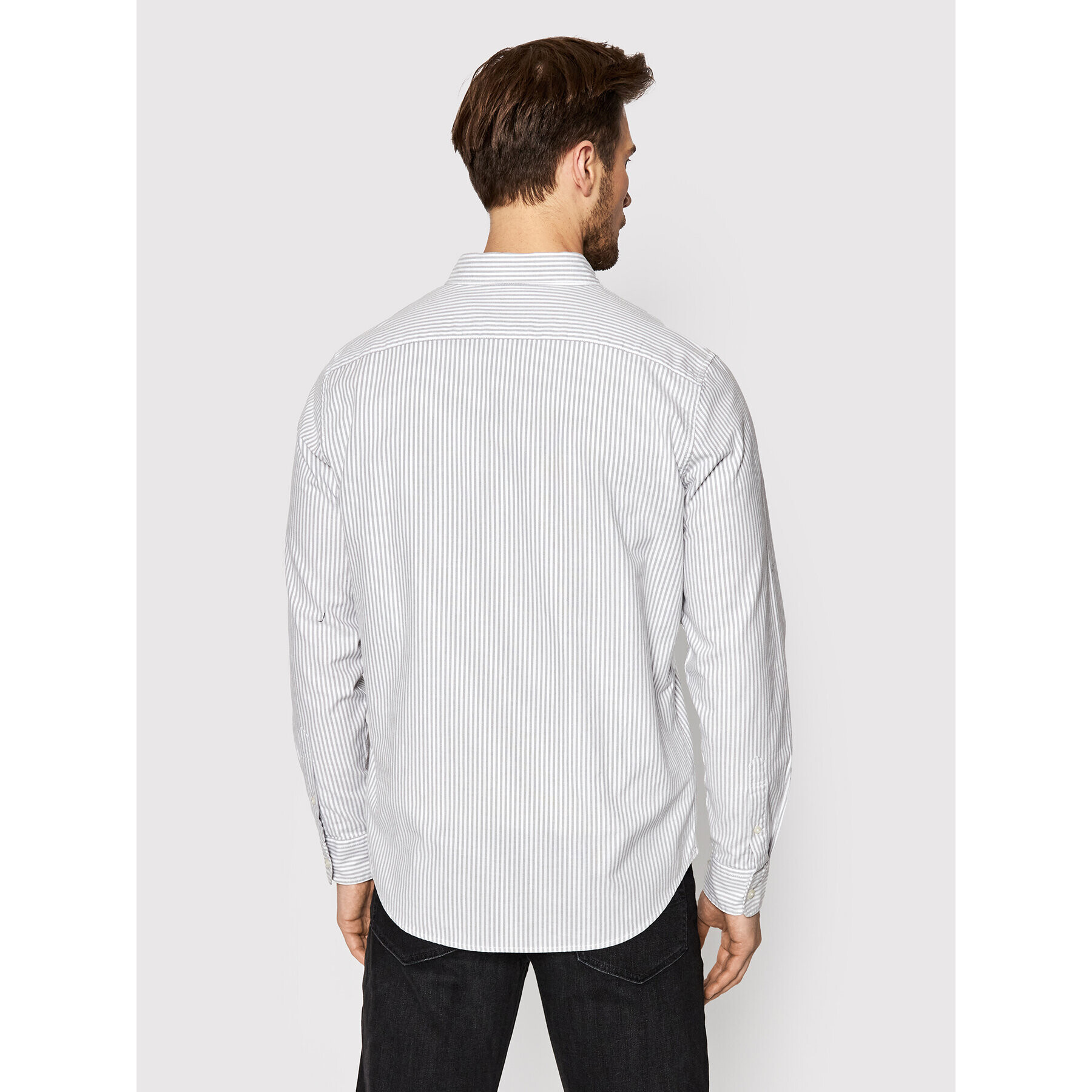 American Eagle Cămașă 015-0153-1497 Gri Slim Fit - Pled.ro