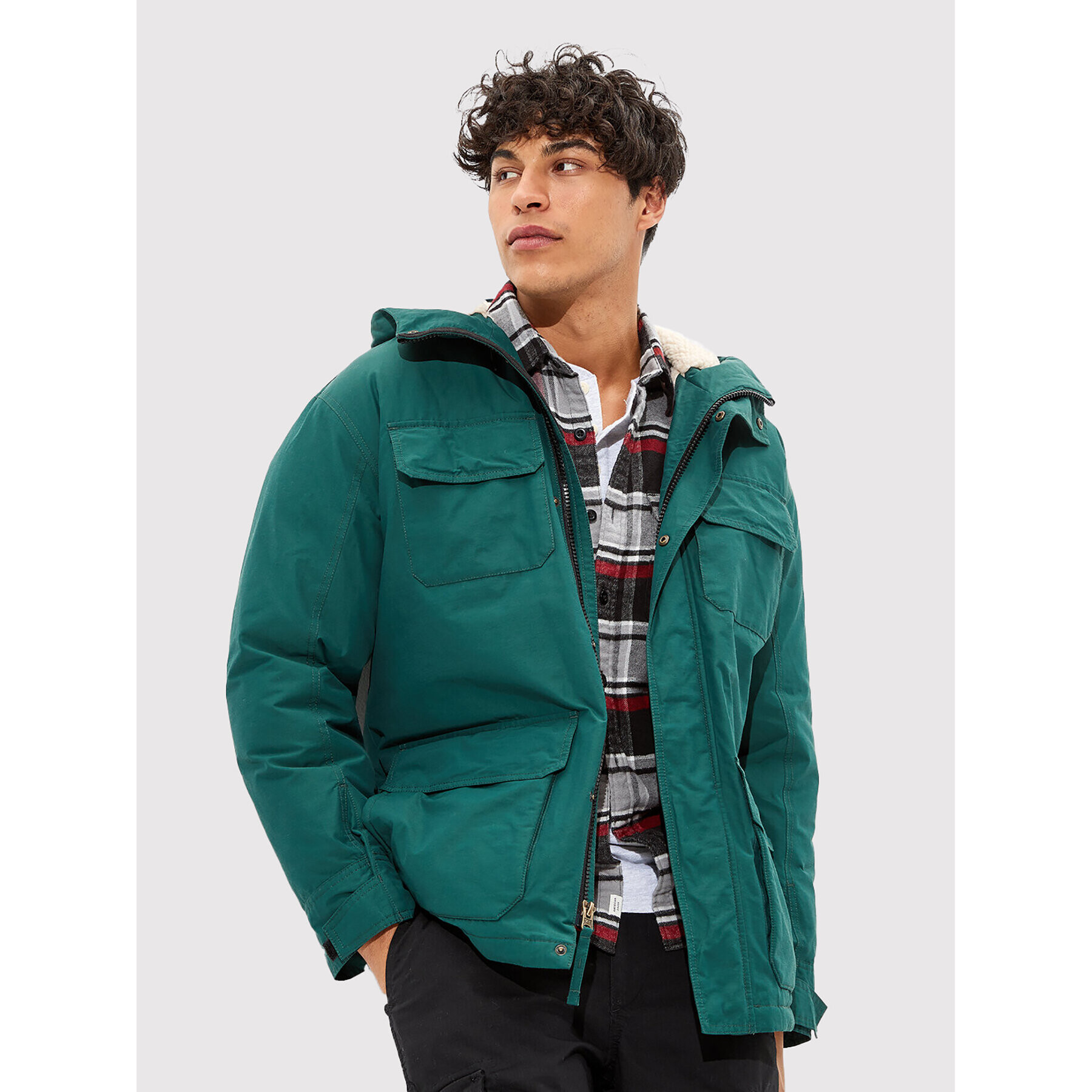 American Eagle Hanorac 010-0108-1354 Verde Regular Fit - Pled.ro