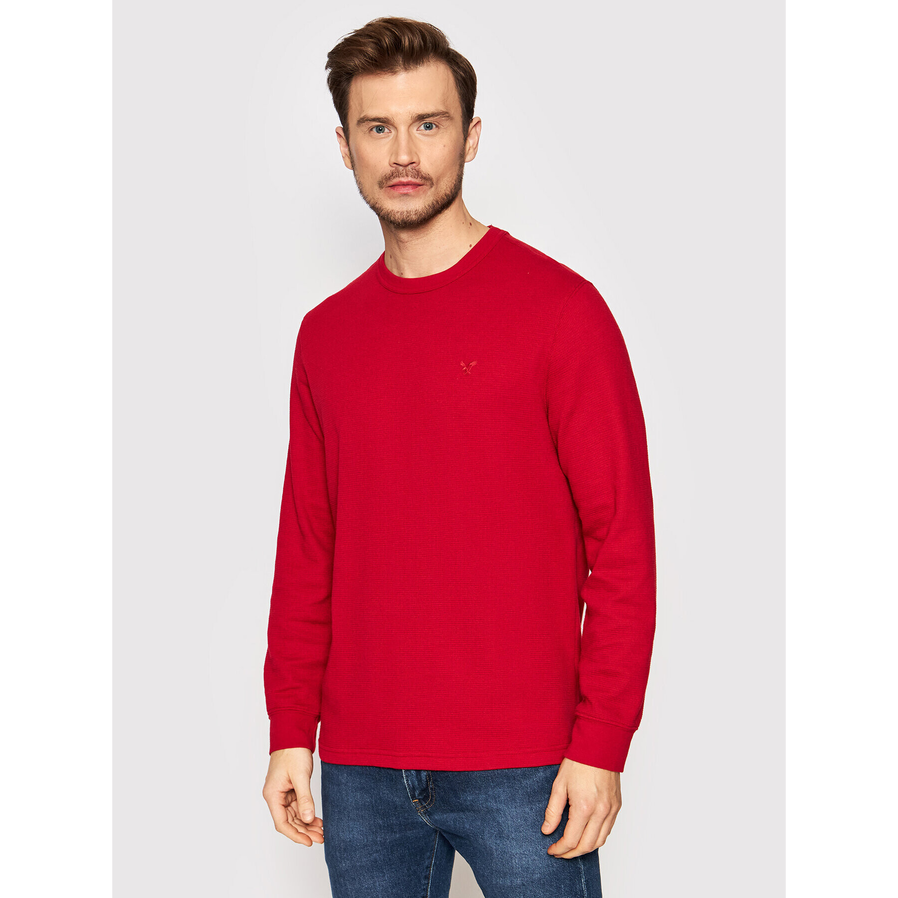 American Eagle Longsleeve 017-2171-1528 Roșu Standard Fit - Pled.ro