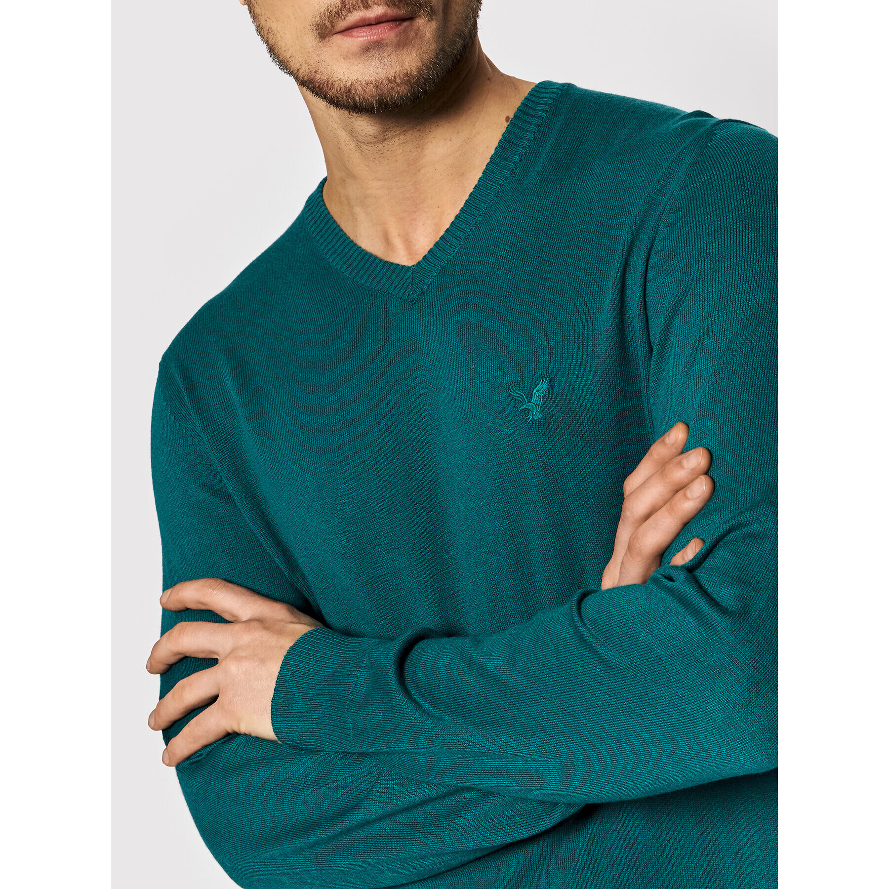 American Eagle Pulover 014-1144-1639 Verde Standard Fit - Pled.ro