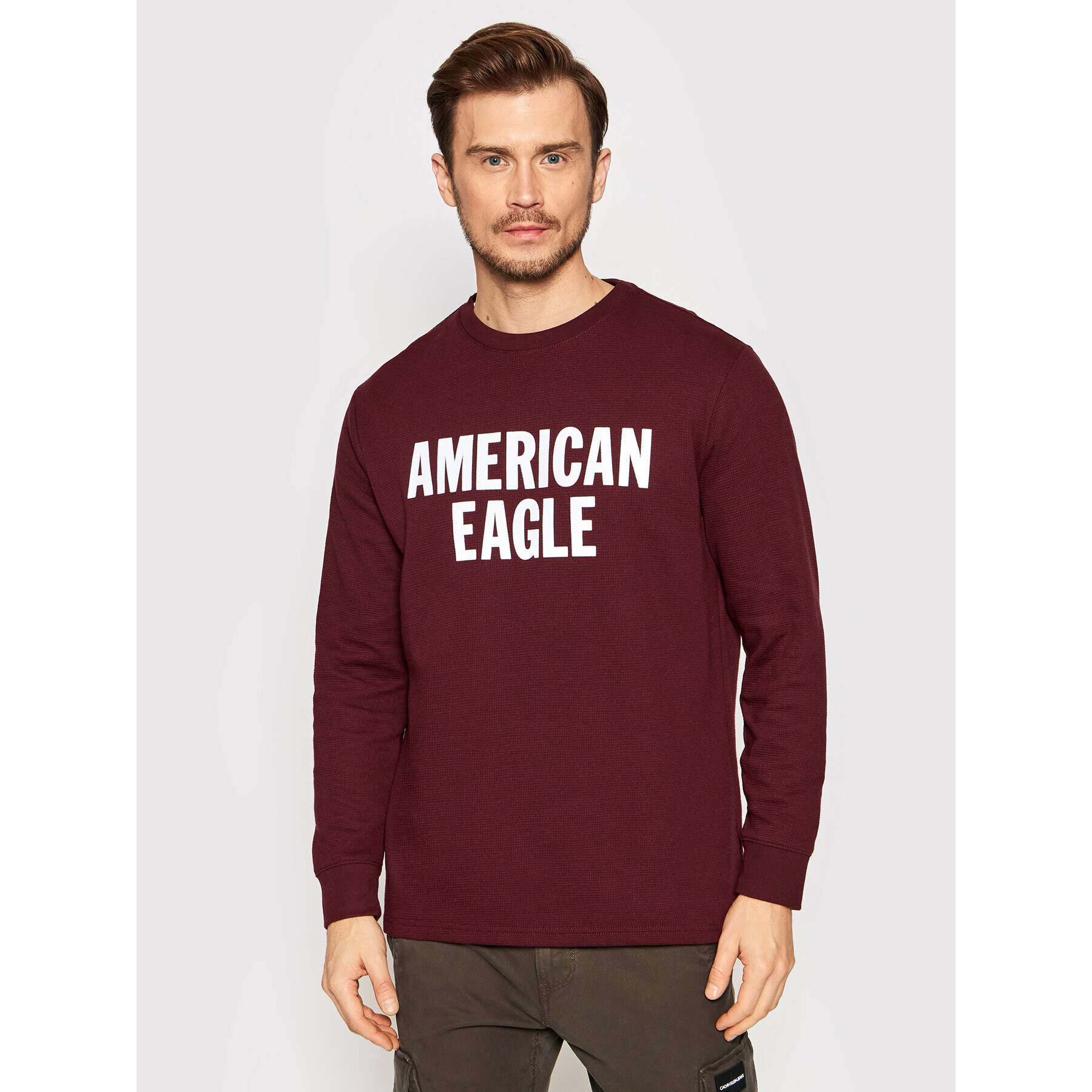 American Eagle Pulover 016-1175-5045 Vișiniu Standard Fit - Pled.ro