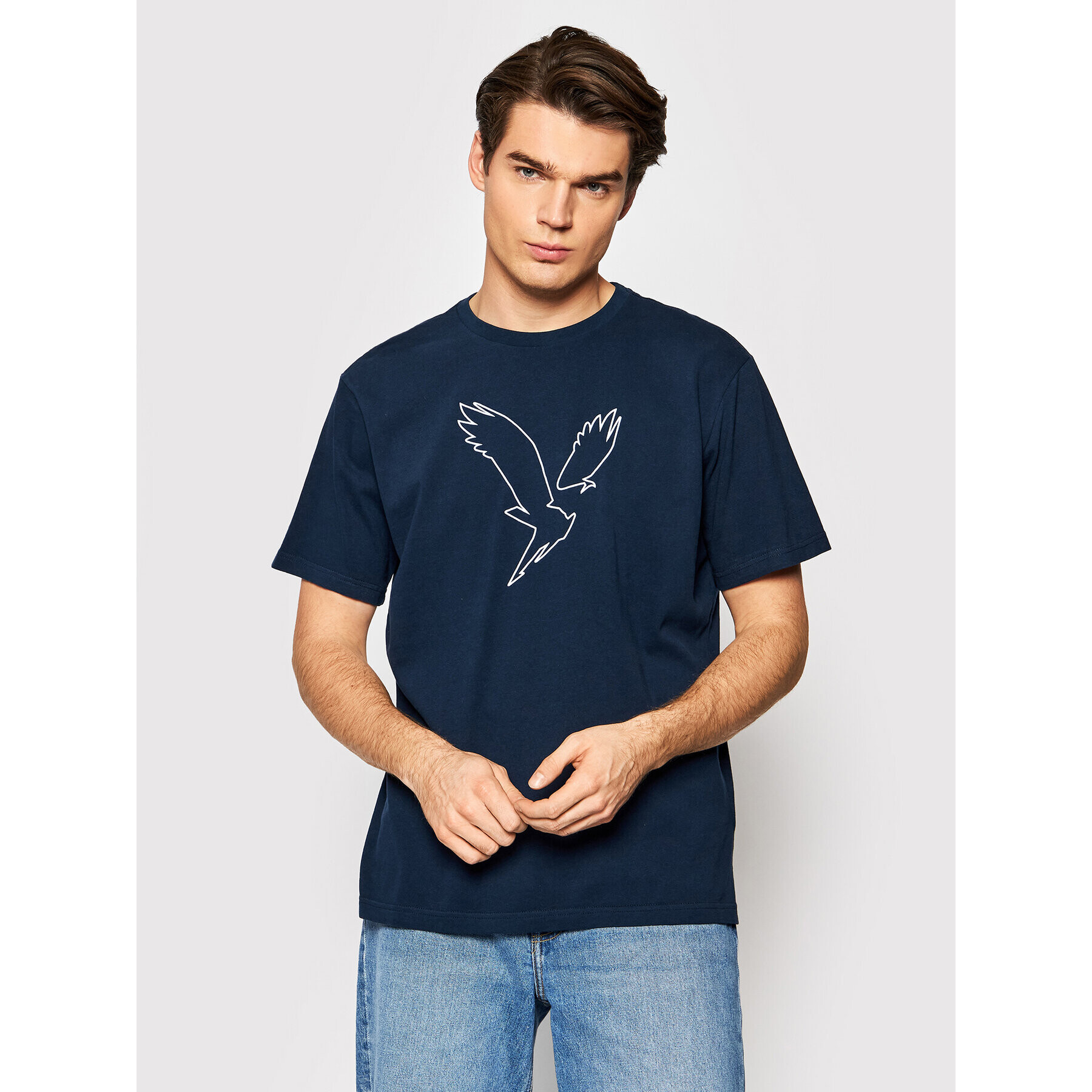 American Eagle Tricou 017-0181-5492 Bleumarin Regular Fit - Pled.ro