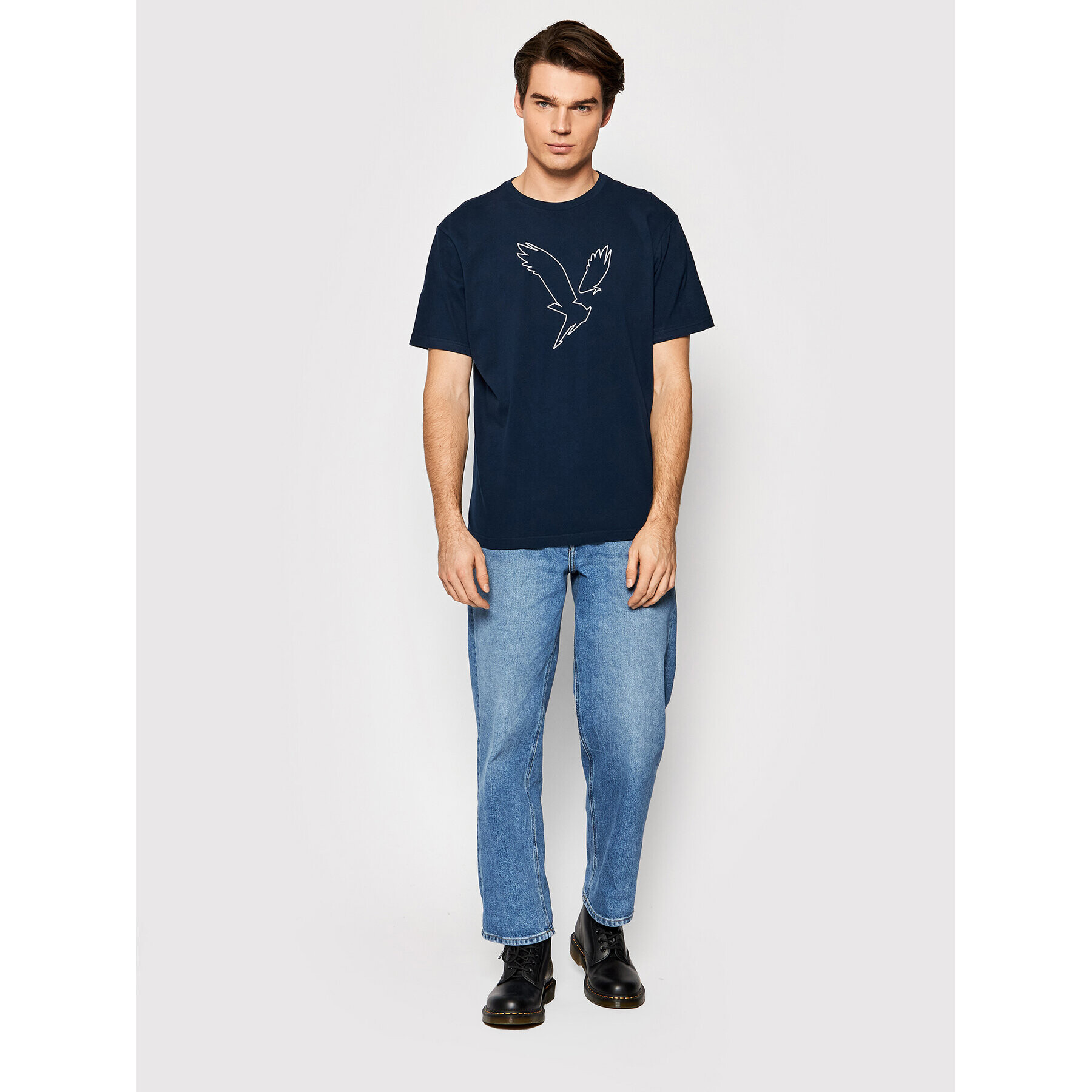 American Eagle Tricou 017-0181-5492 Bleumarin Regular Fit - Pled.ro