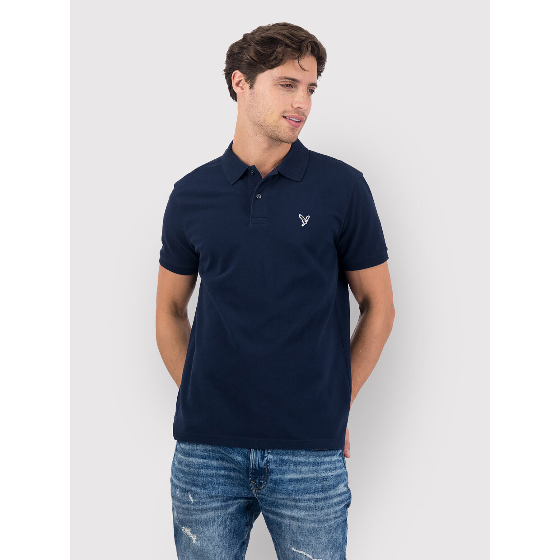 American Eagle Tricou polo 018-1165-9148 Bleumarin Slim Fit - Pled.ro