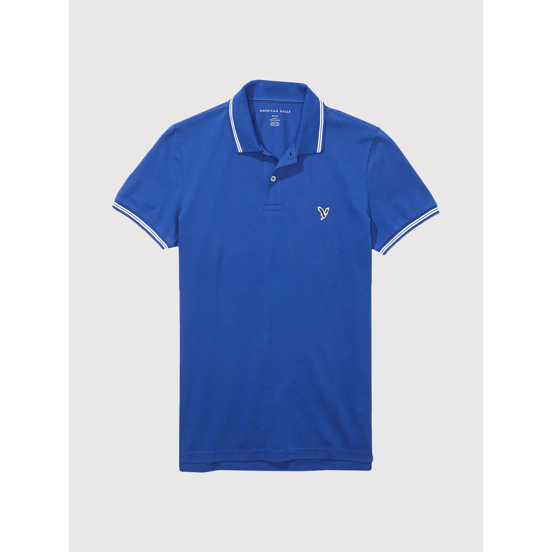 American Eagle Tricou polo 018-1165-9150 Albastru Slim Fit - Pled.ro