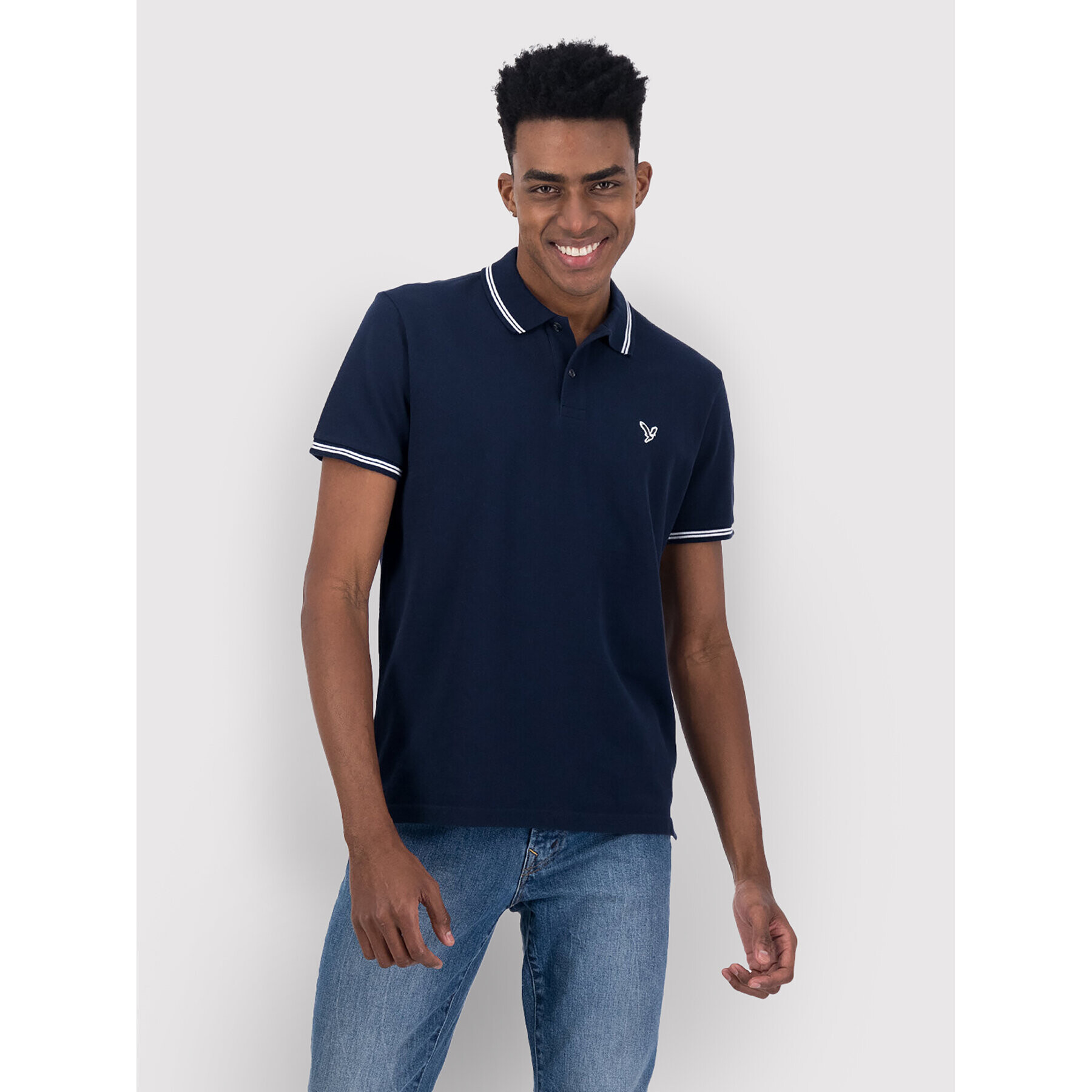 American Eagle Tricou polo 018-1165-9152 Bleumarin Slim Fit - Pled.ro