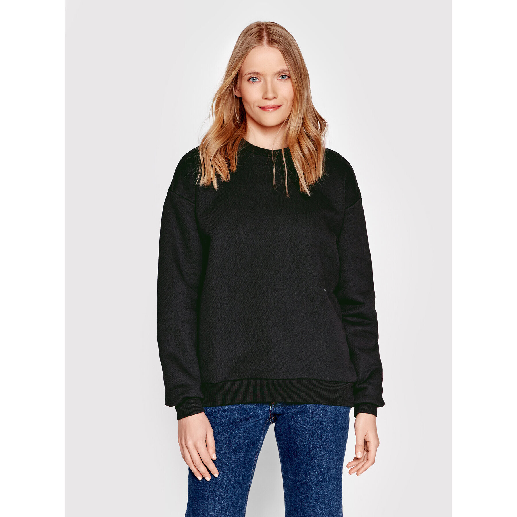 Americanos Bluză Unisex Portland Crewneck Negru Relaxed Fit - Pled.ro