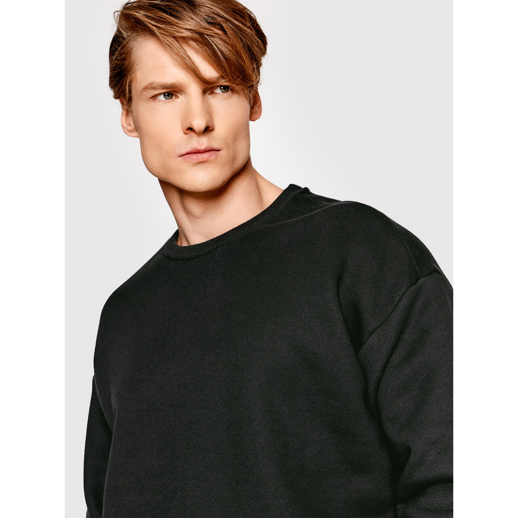 Americanos Bluză Unisex Portland Crewneck Negru Relaxed Fit - Pled.ro