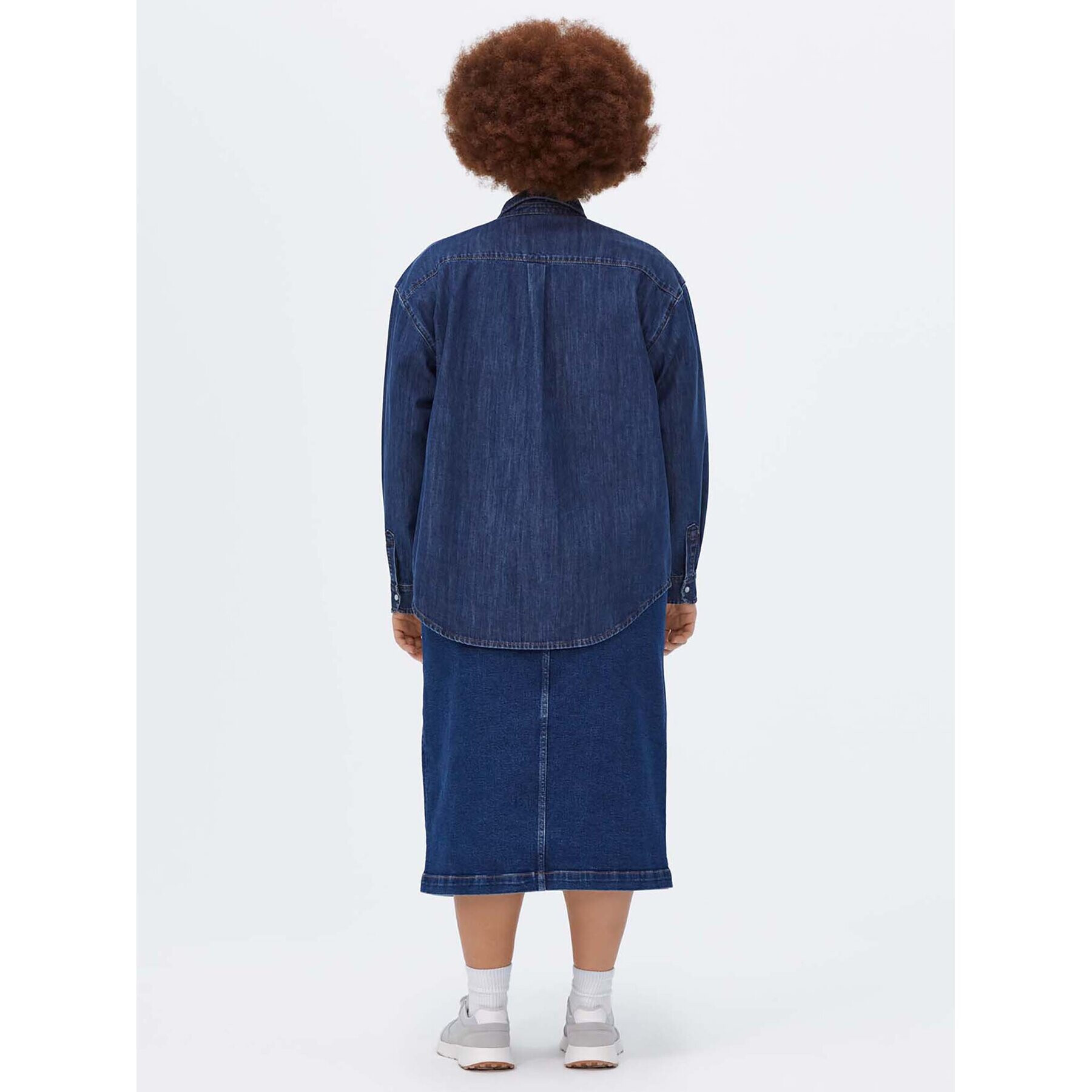 Americanos cămașă de blugi Unisex Michigan Bleumarin Oversize - Pled.ro