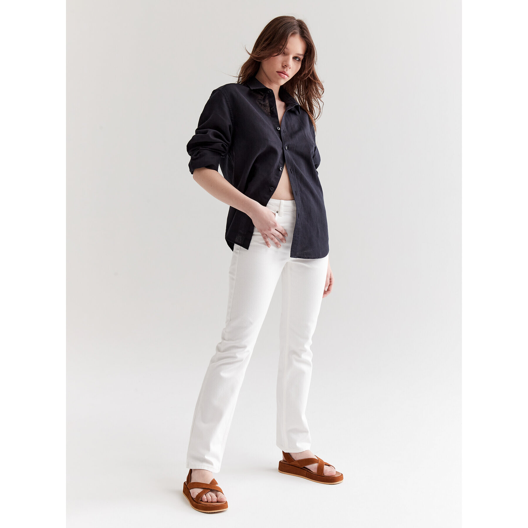 Americanos Cămașă Unisex Mendoza Negru Regular Fit - Pled.ro