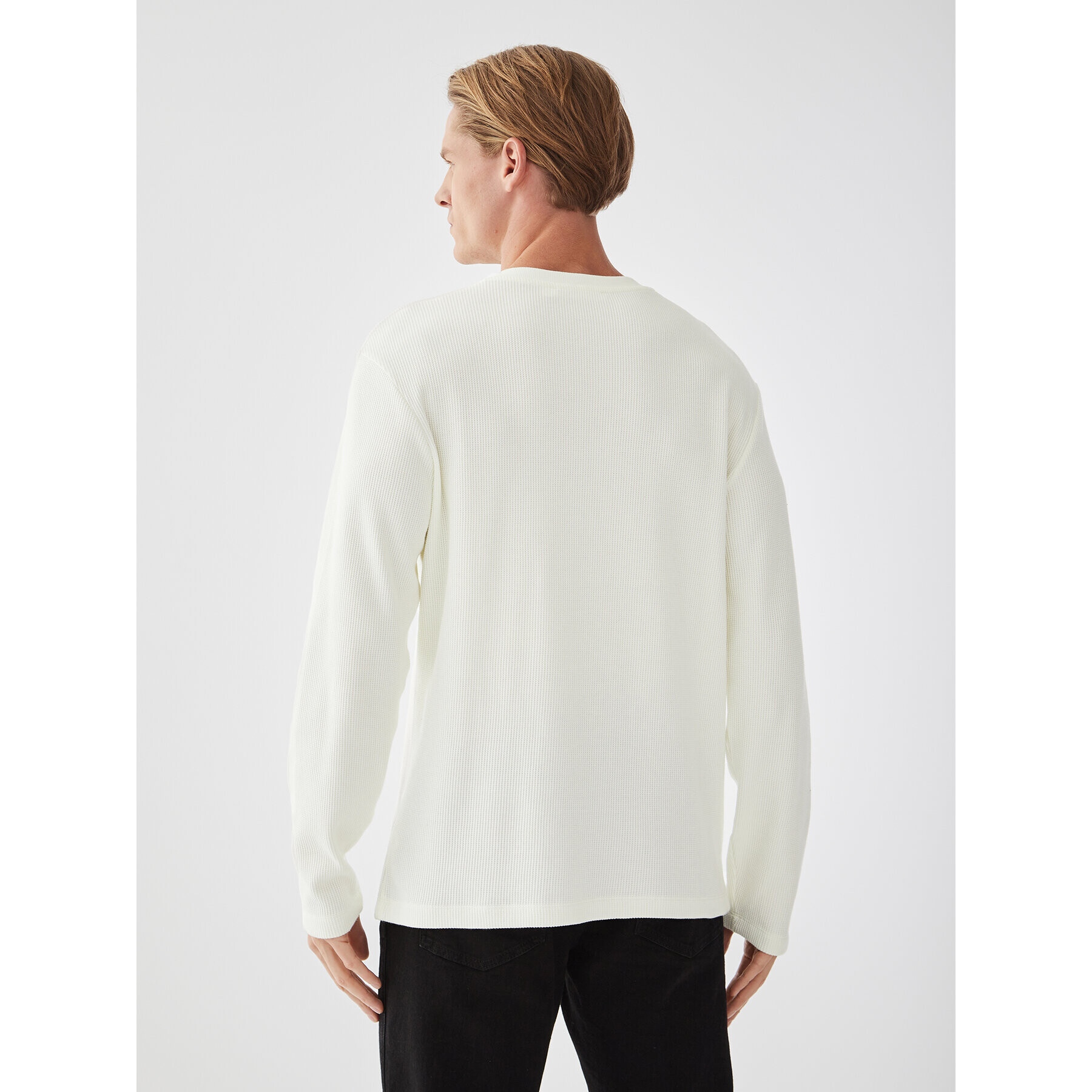 Americanos Longsleeve Montreal Henley Écru Regular Fit - Pled.ro