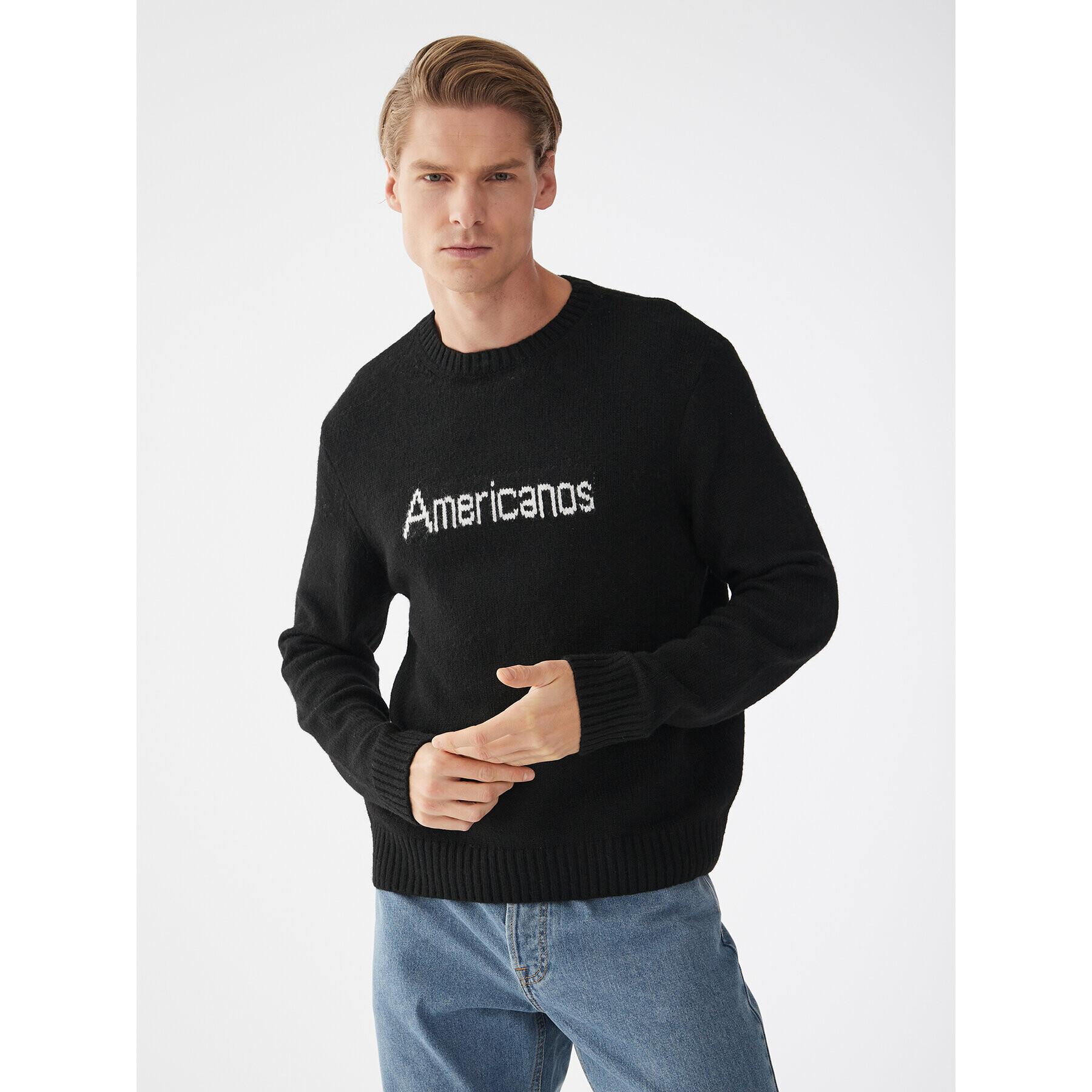 Americanos Pulover Nevado Negru Regular Fit - Pled.ro