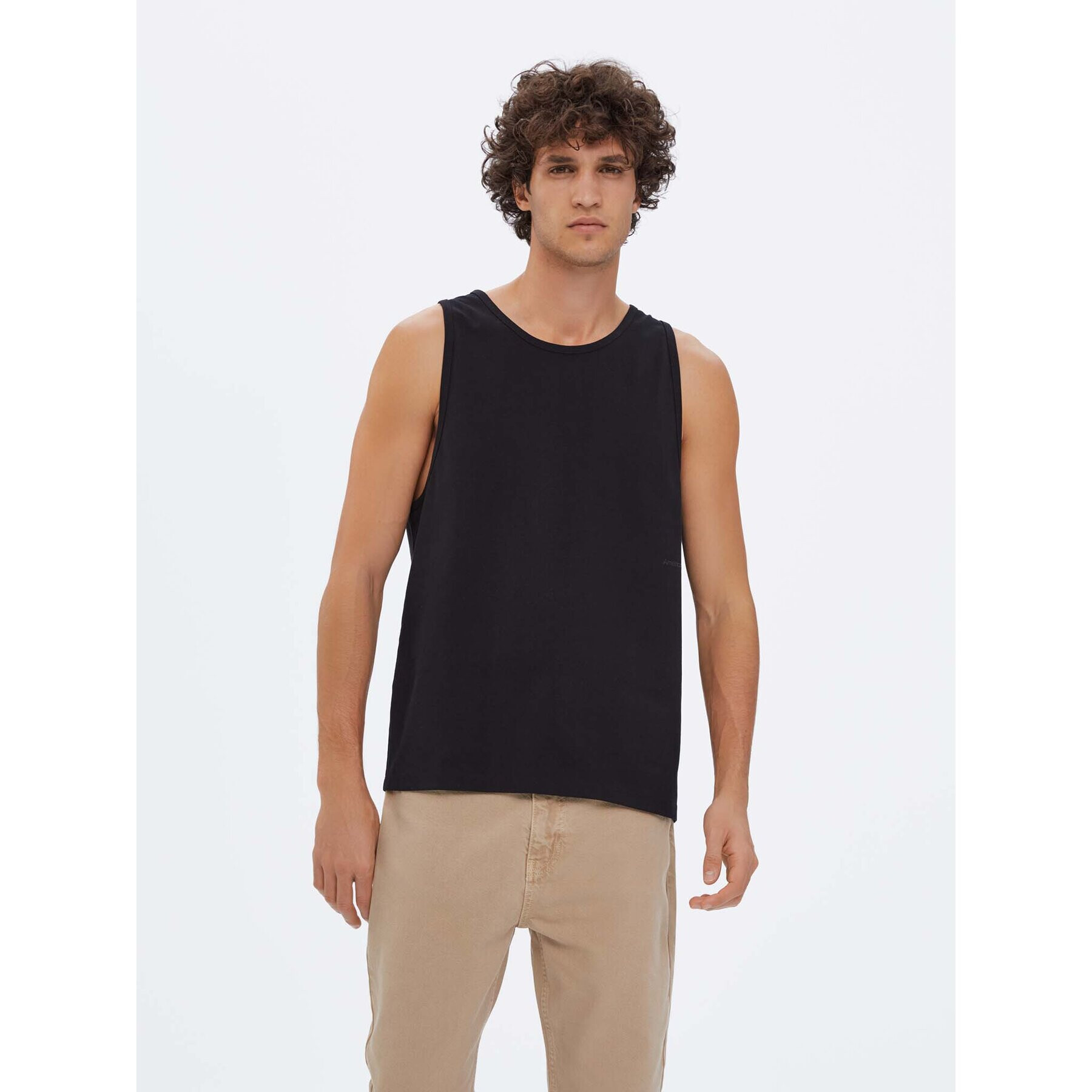 Americanos Tank top Kingston Negru Regular Fit - Pled.ro