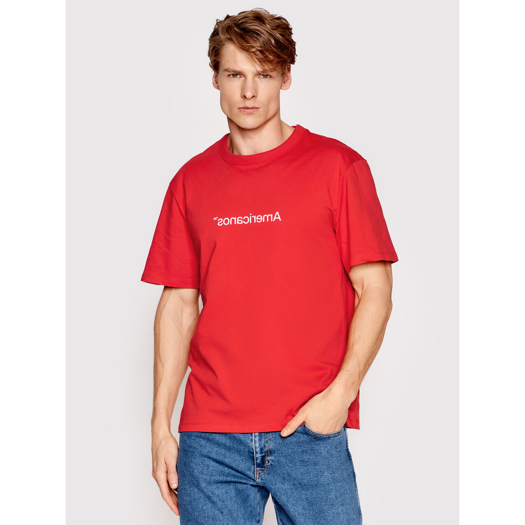 Americanos Tricou America Roșu Regular Fit - Pled.ro