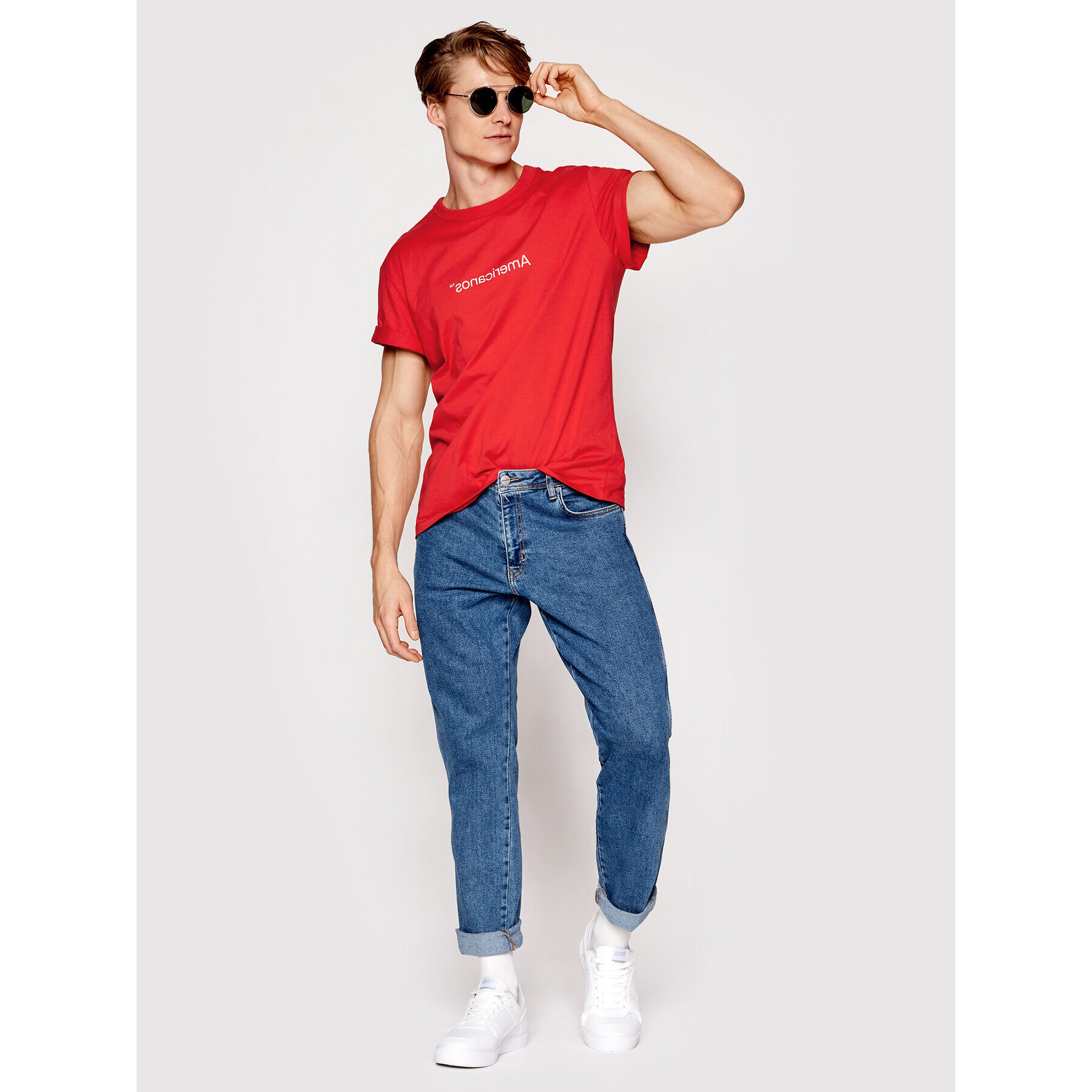 Americanos Tricou America Roșu Regular Fit - Pled.ro