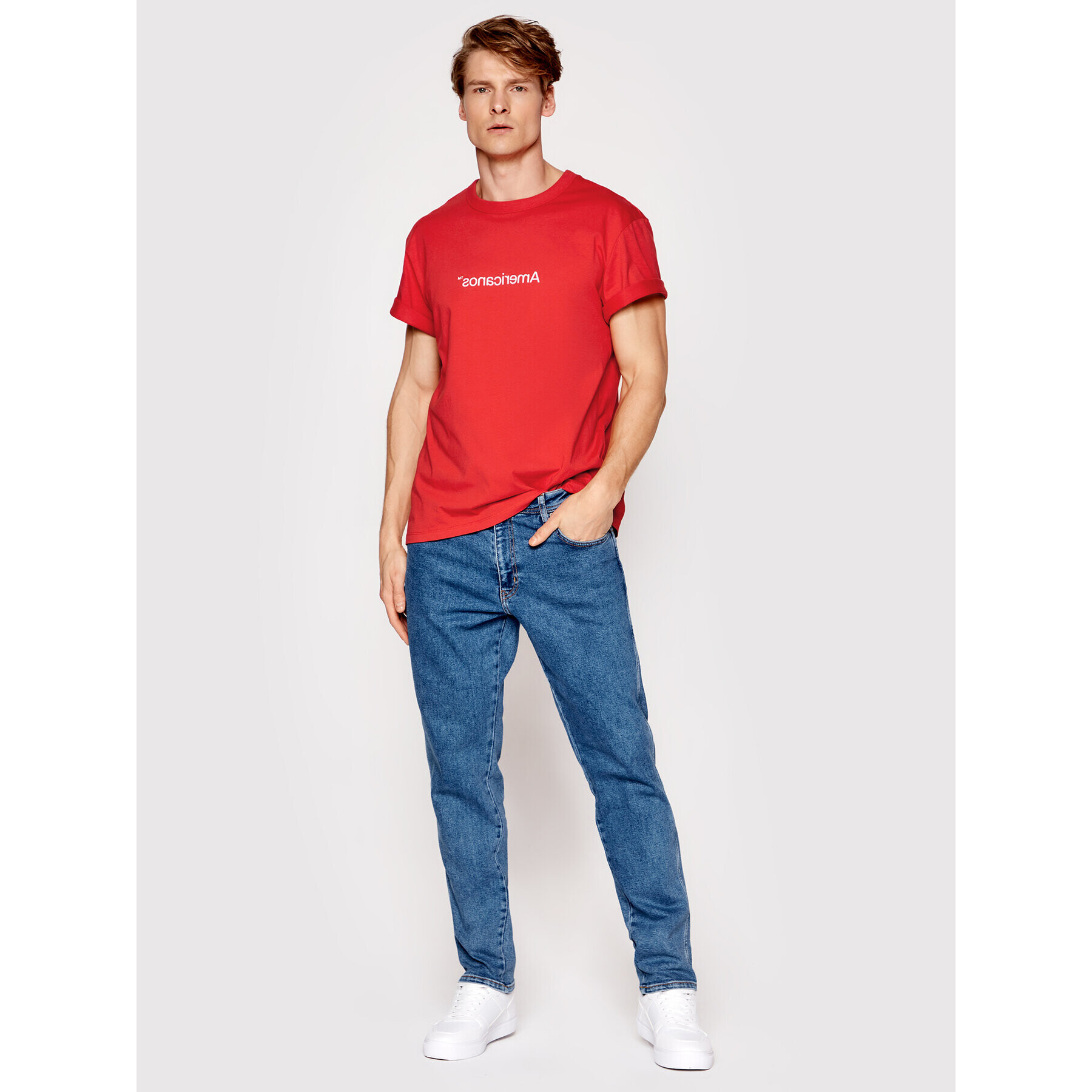 Americanos Tricou America Roșu Regular Fit - Pled.ro