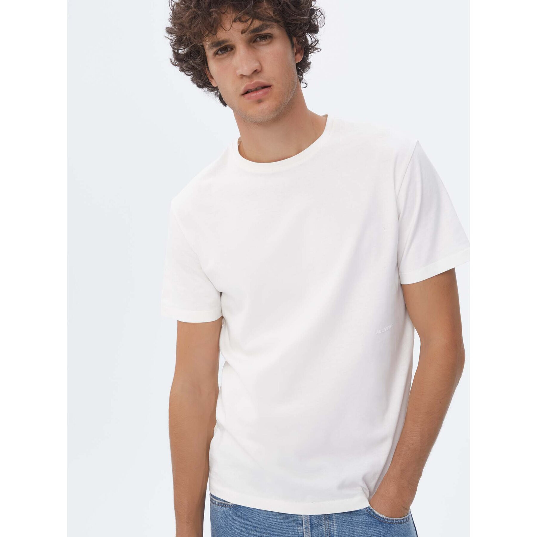 Americanos Tricou Omaha Basic Alb Regular Fit - Pled.ro