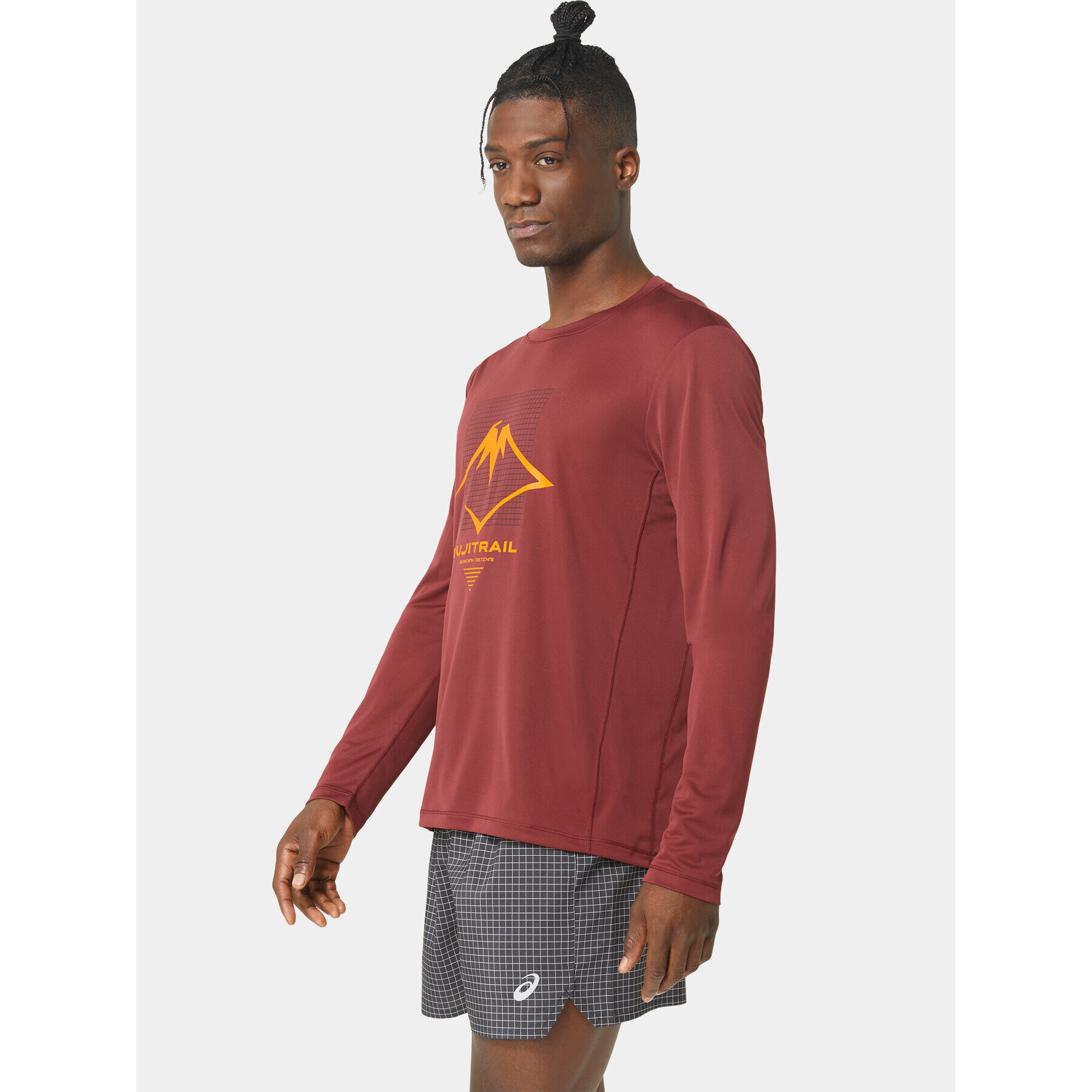 Asics Longsleeve Fujitrail Logo Ls 2011C720 Roșu Ahletic Fit - Pled.ro