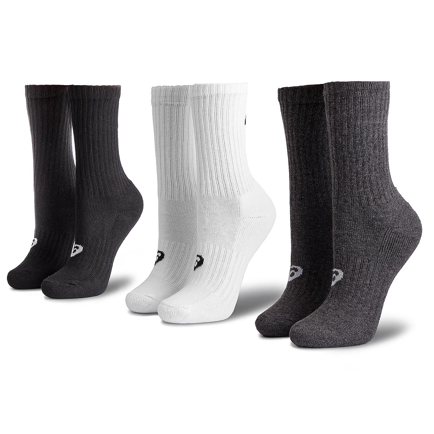 Asics Set de 3 perechi de șosete medii unisex 3PPK Crew Sock 155204 Alb - Pled.ro