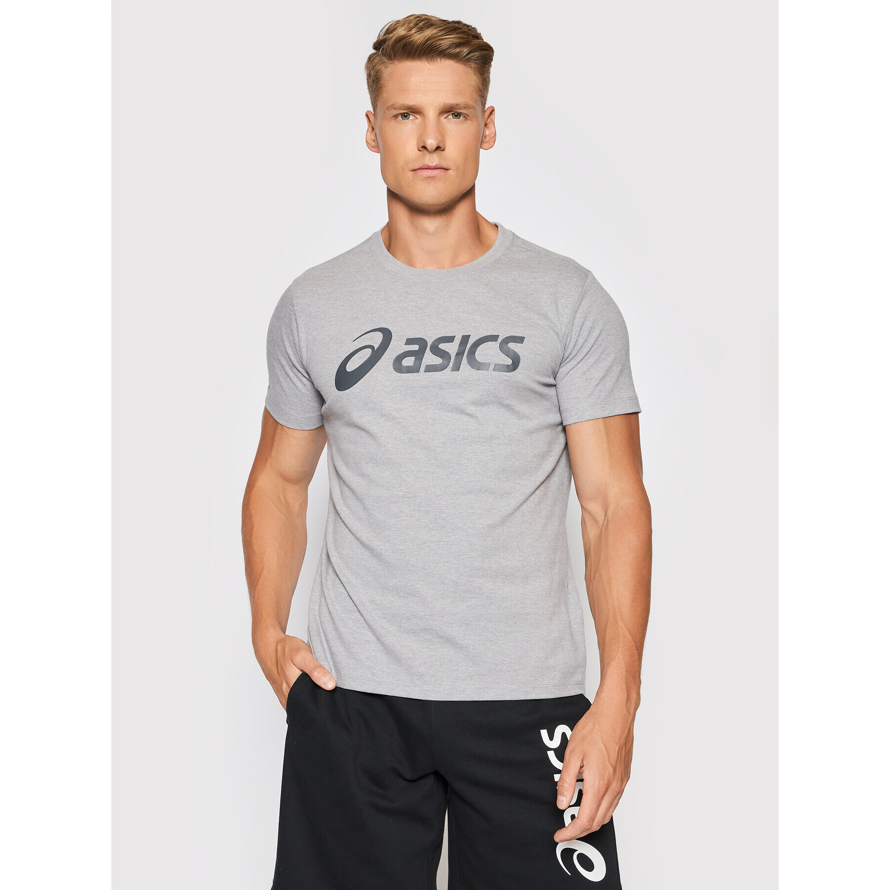 Asics Tricou Big Logo 2031A978 Gri Regular Fit - Pled.ro