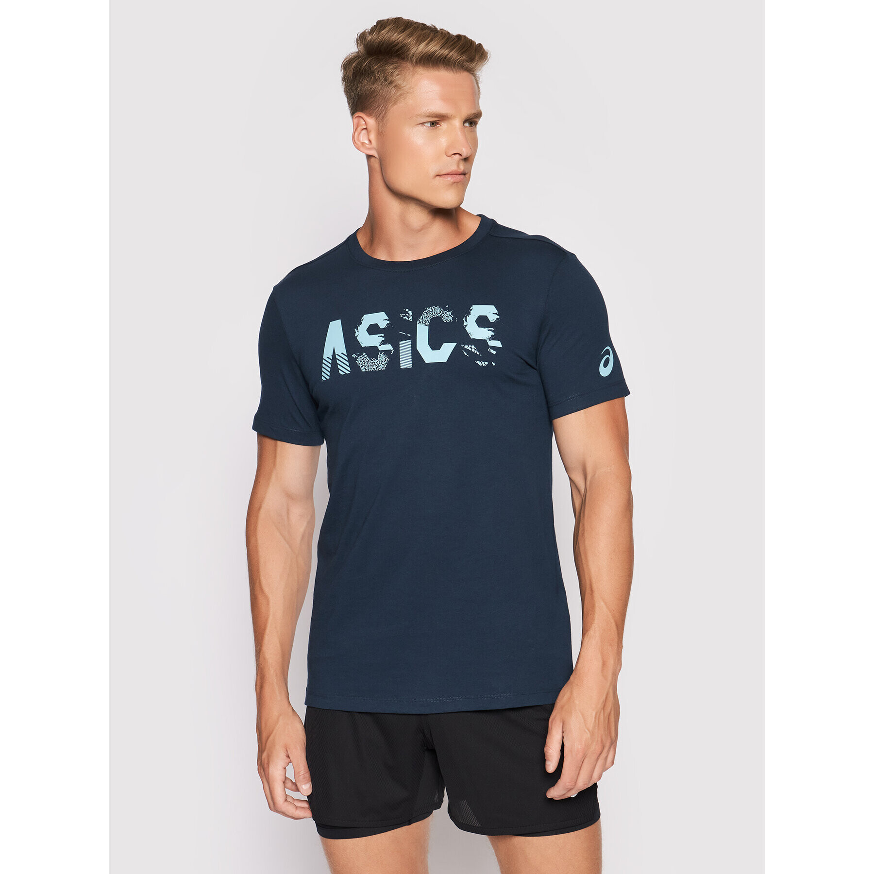 Asics Tricou Seasonal Logo 2031C157 Bleumarin Regular Fit - Pled.ro