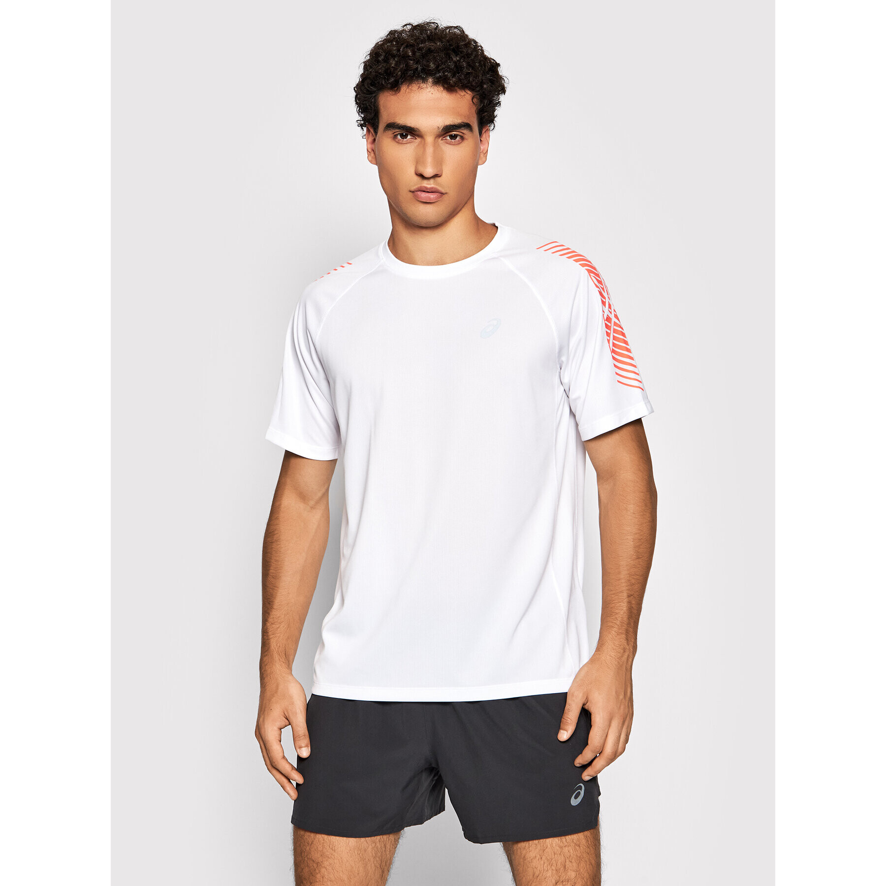 Asics Tricou tehnic Icon Ss 2011B055 Alb Regular Fit - Pled.ro